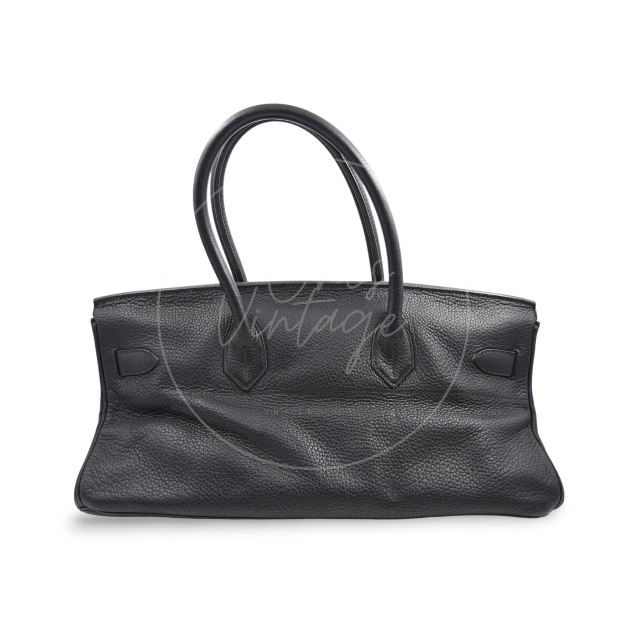 Hermes Shoulder Birkin PHW Black Square H