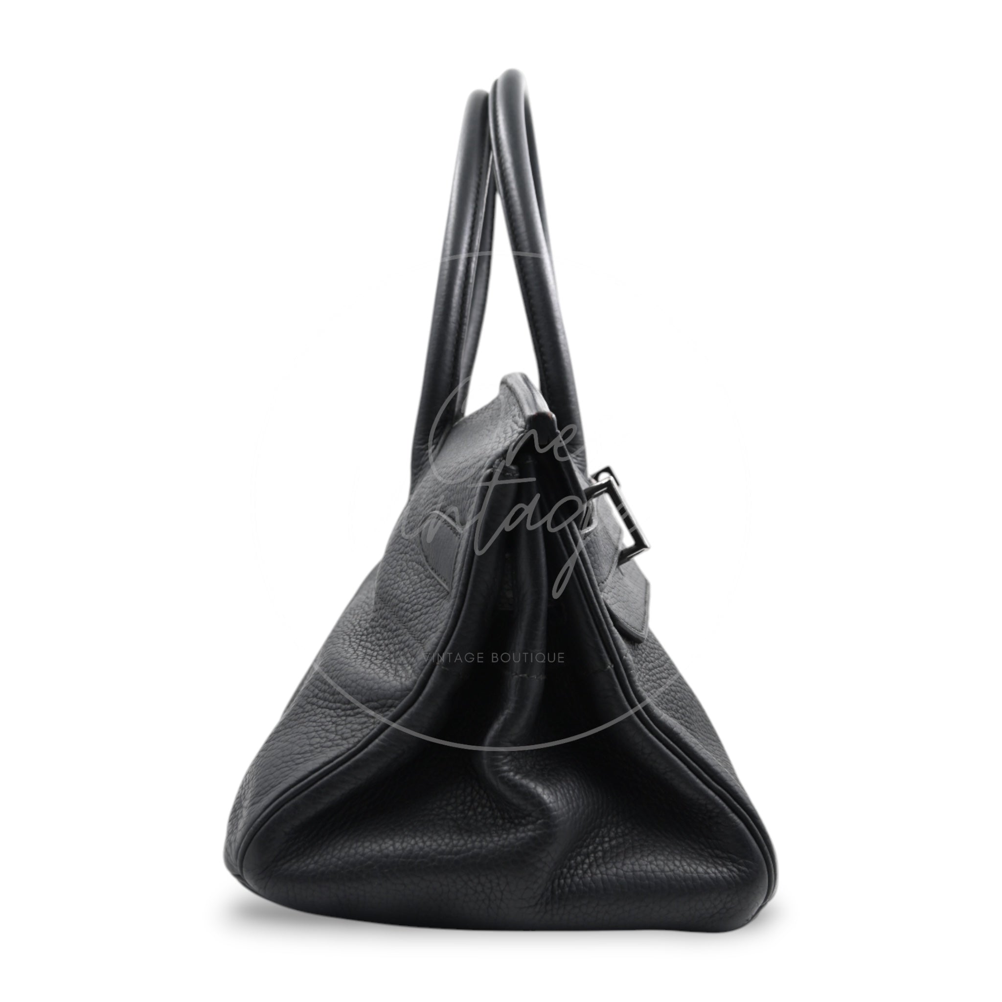 Hermes Shoulder Birkin PHW Black Square H