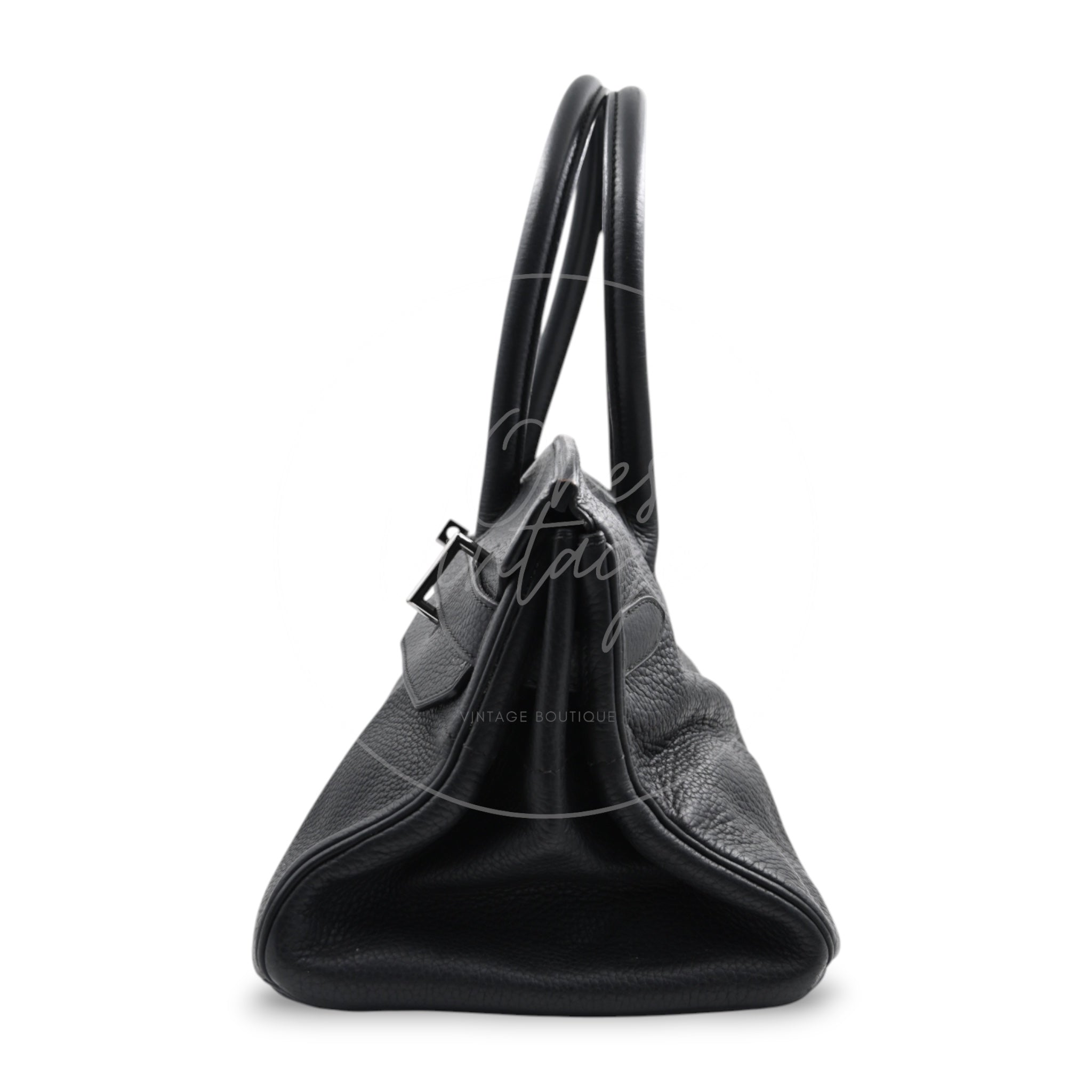 Hermes Shoulder Birkin PHW Black Square H