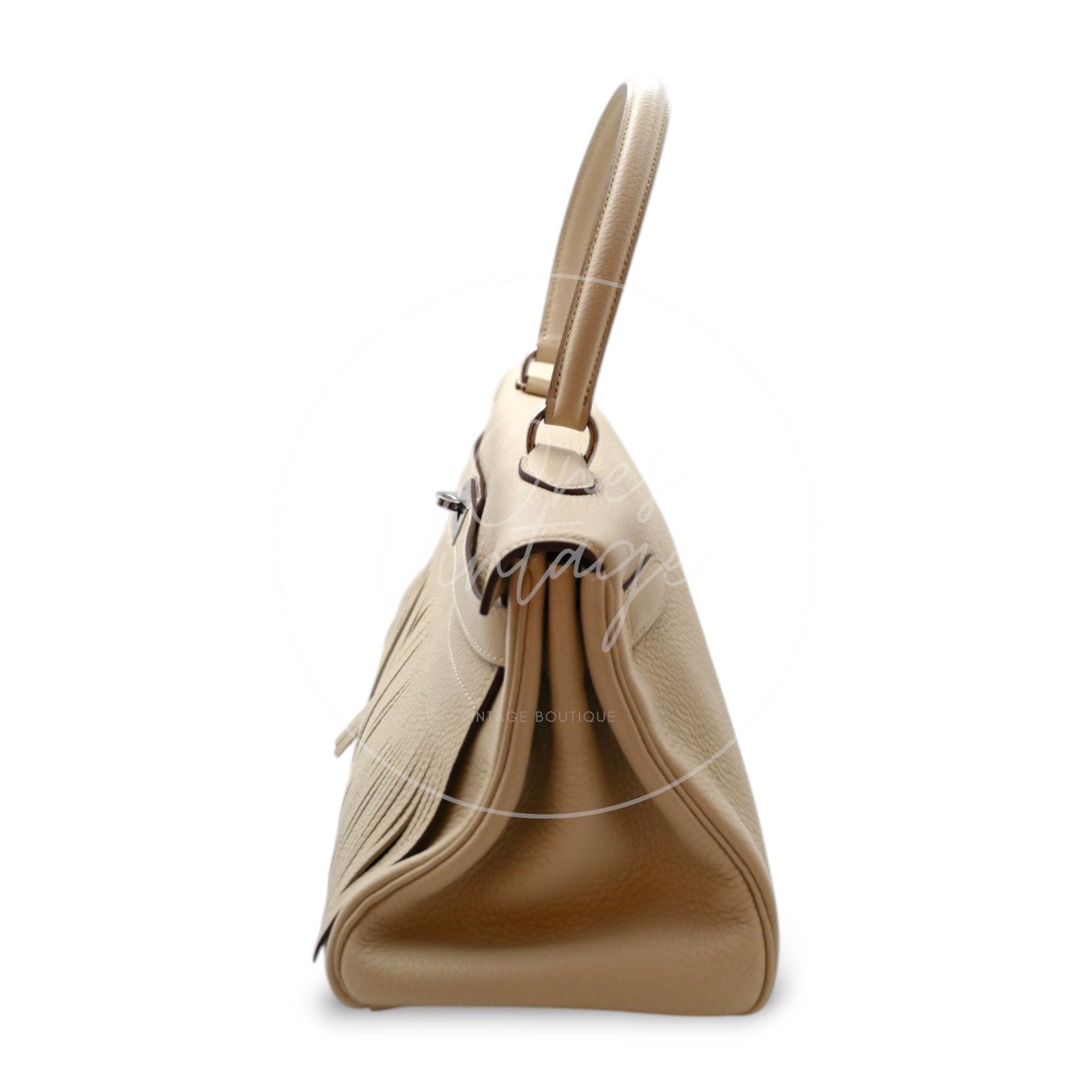 Hermes Kelly Shoulder Fringe PHW 3C Parchemin Square M deposit link