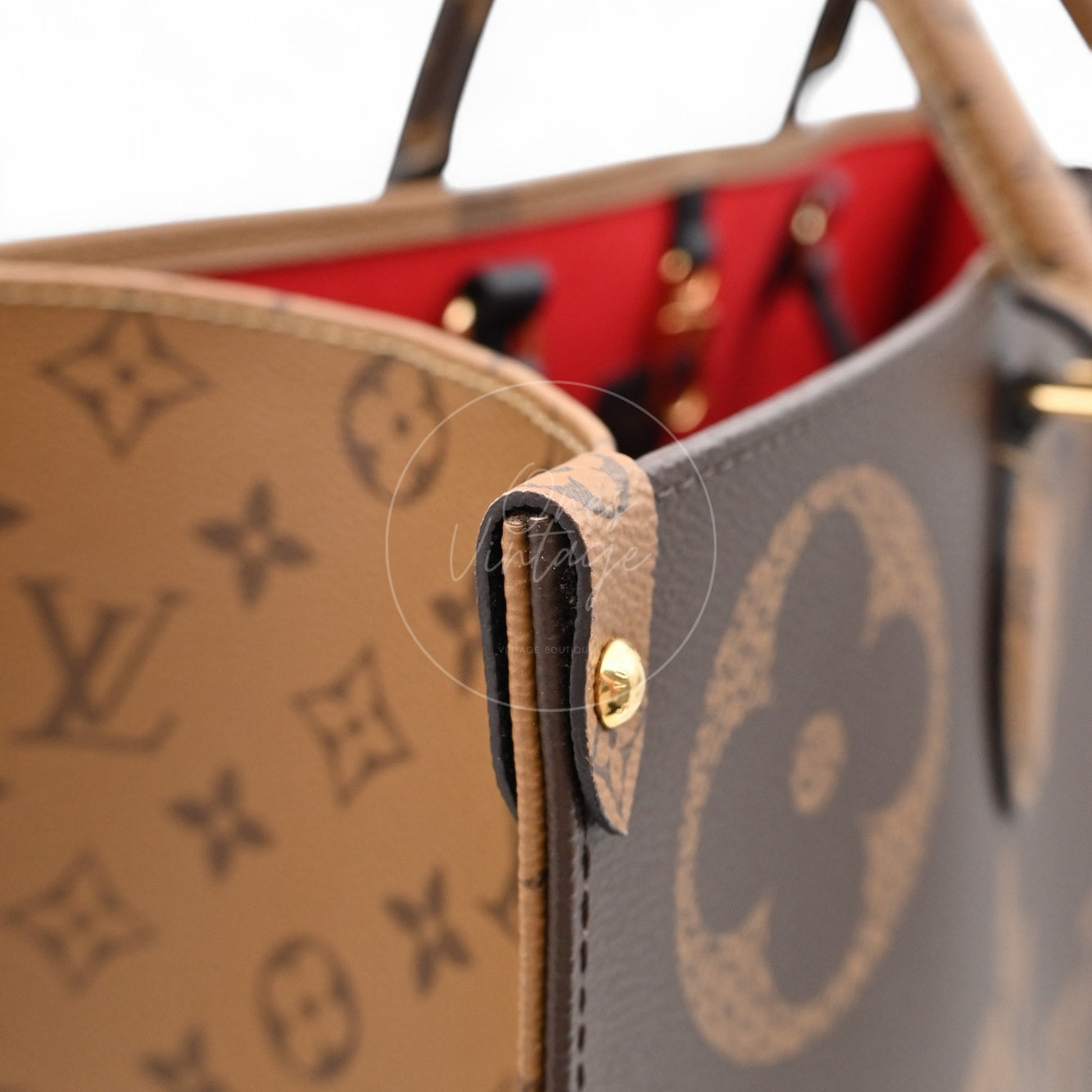Louis Vuitton M45320 OnTheGo GM&Monogram 2Way Bag Brown