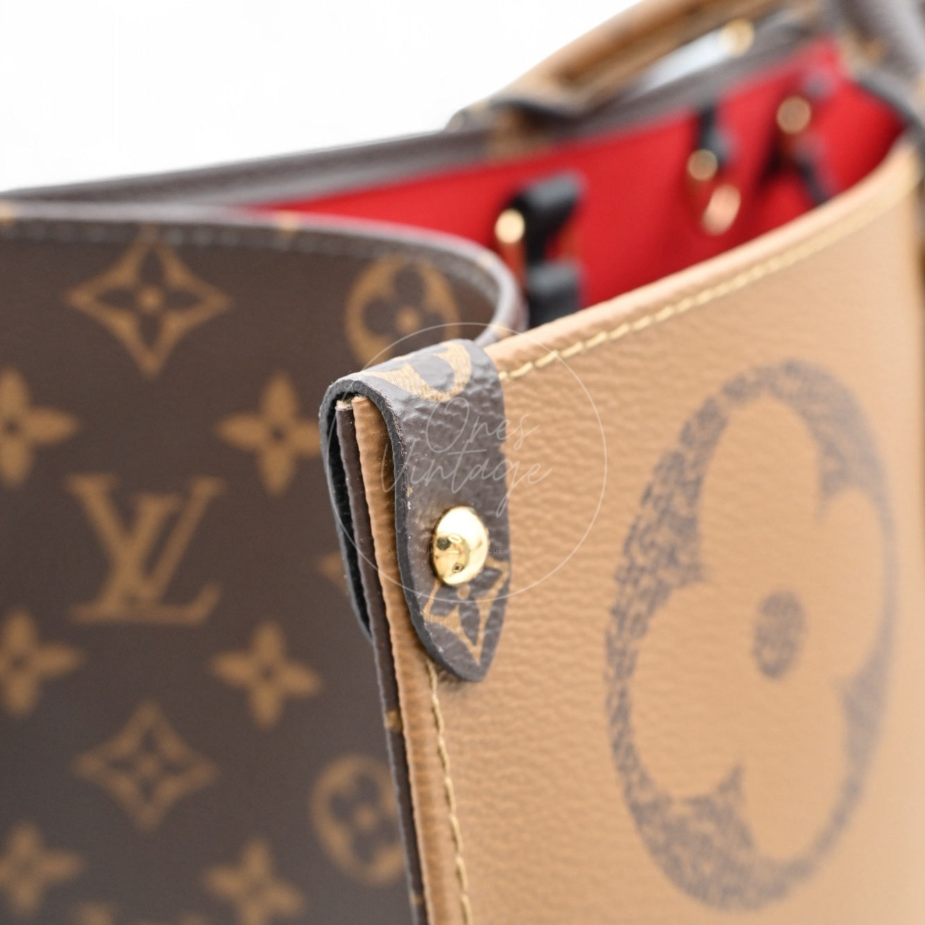 Louis Vuitton M45320 OnTheGo GM&Monogram 2Way Bag Brown