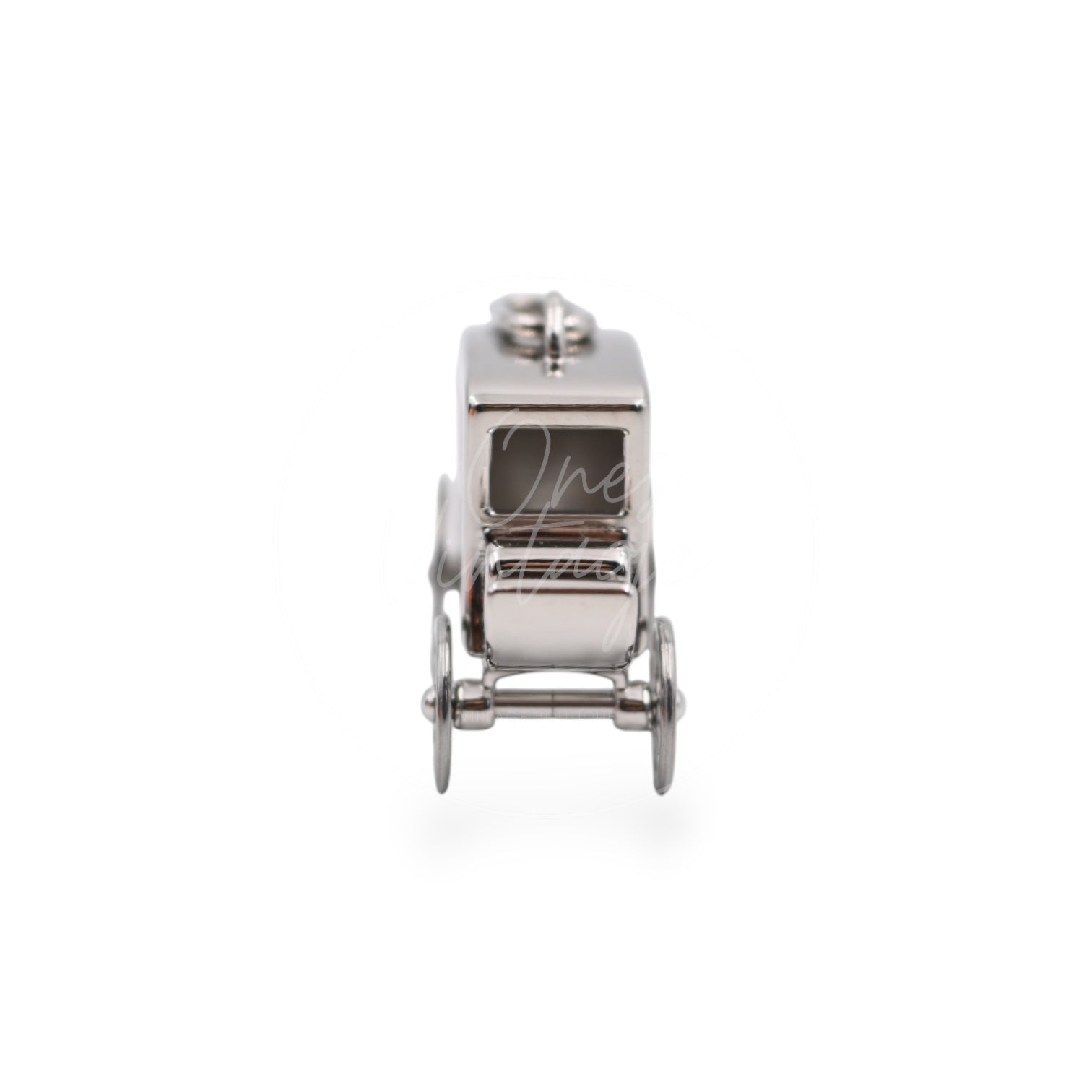 Hermes Hermes Silver and Palladium Caleche Carriage Curiosite Curiosity Charm Pendant