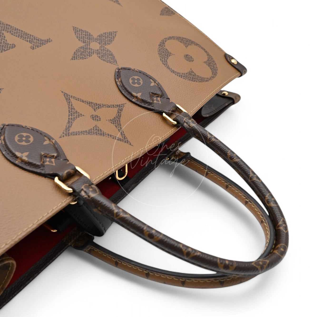 Louis Vuitton M45320 OnTheGo GM&Monogram 2Way Bag Brown