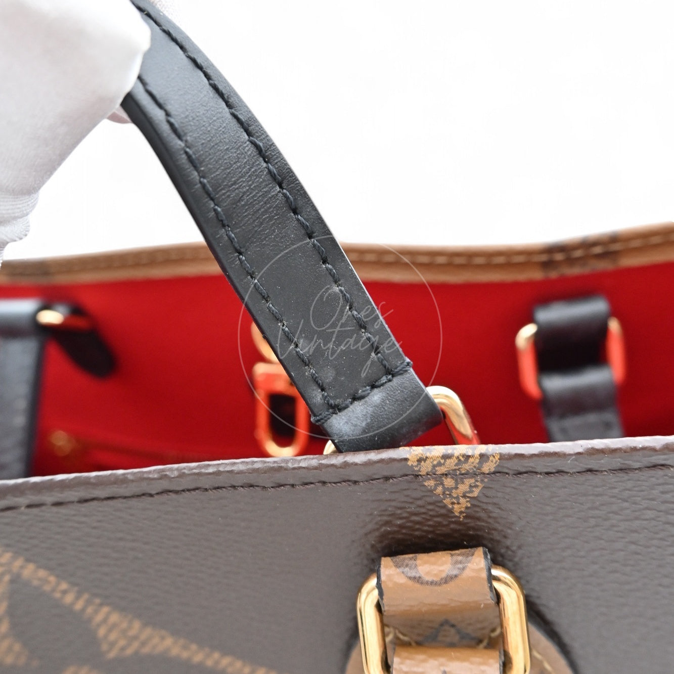 Louis Vuitton M45320 OnTheGo GM&Monogram 2Way Bag Brown