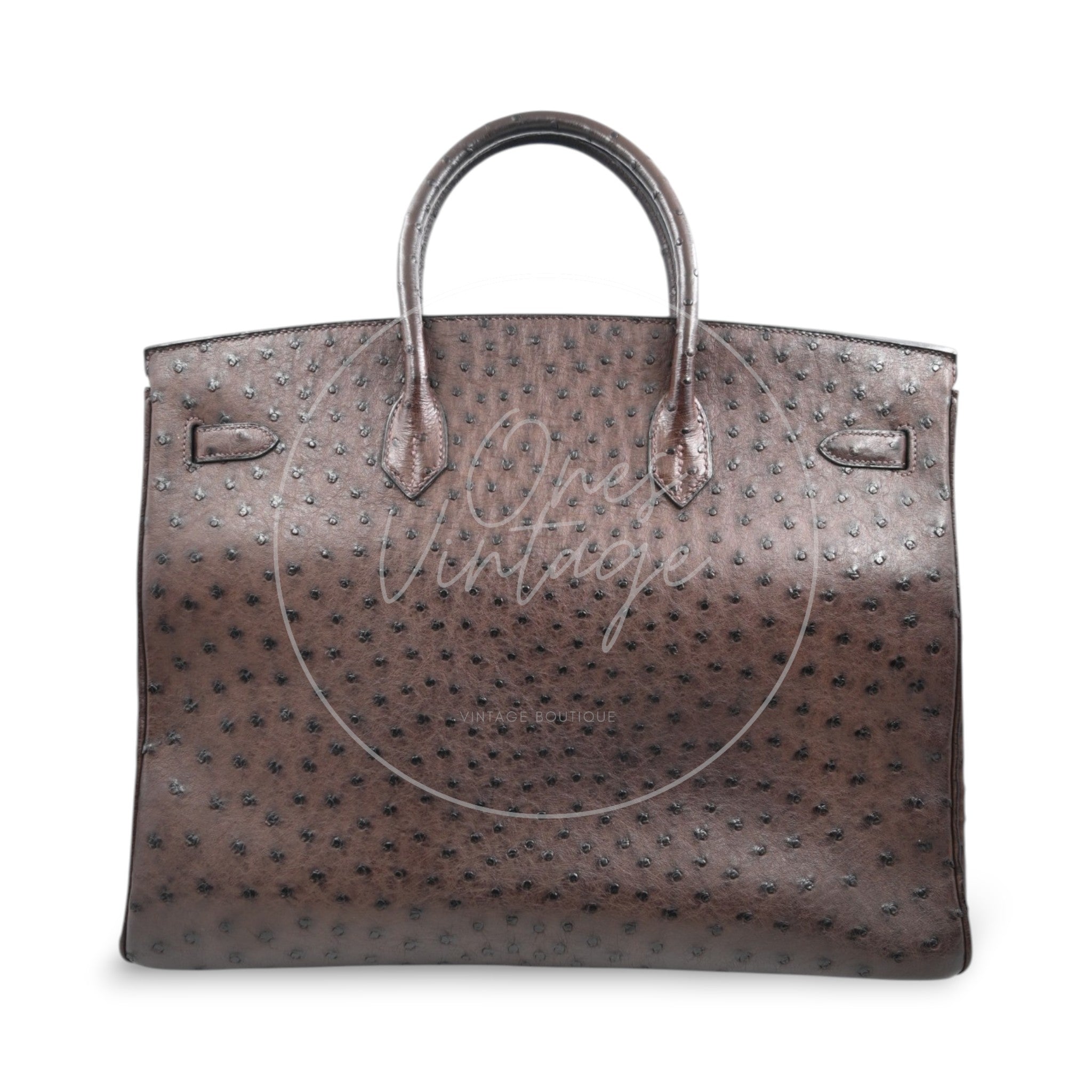 Hermes Birkin 40 Ostrich PHW brown Square M