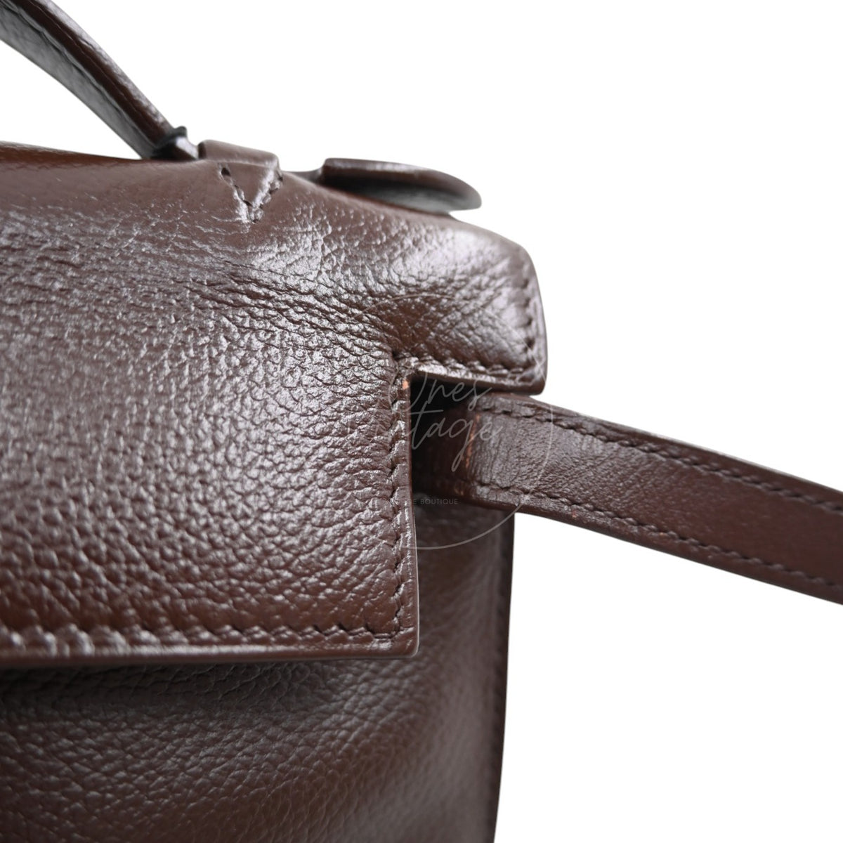 Hermès Kelly Pochette PHW Ebene Square H