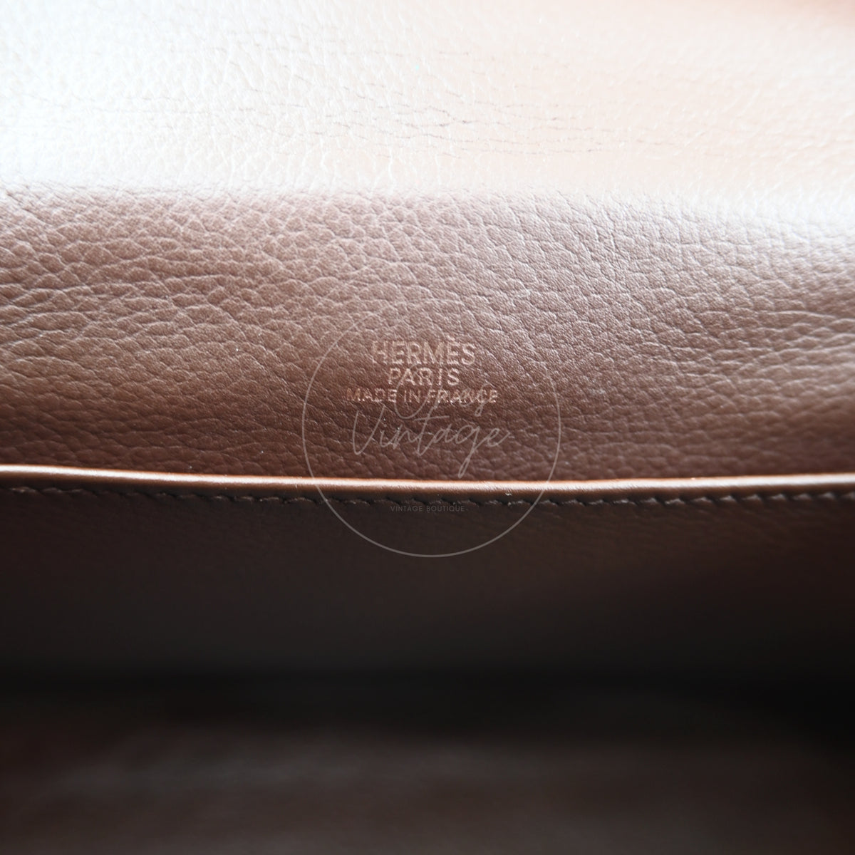Hermès Kelly Pochette PHW Ebene Square H