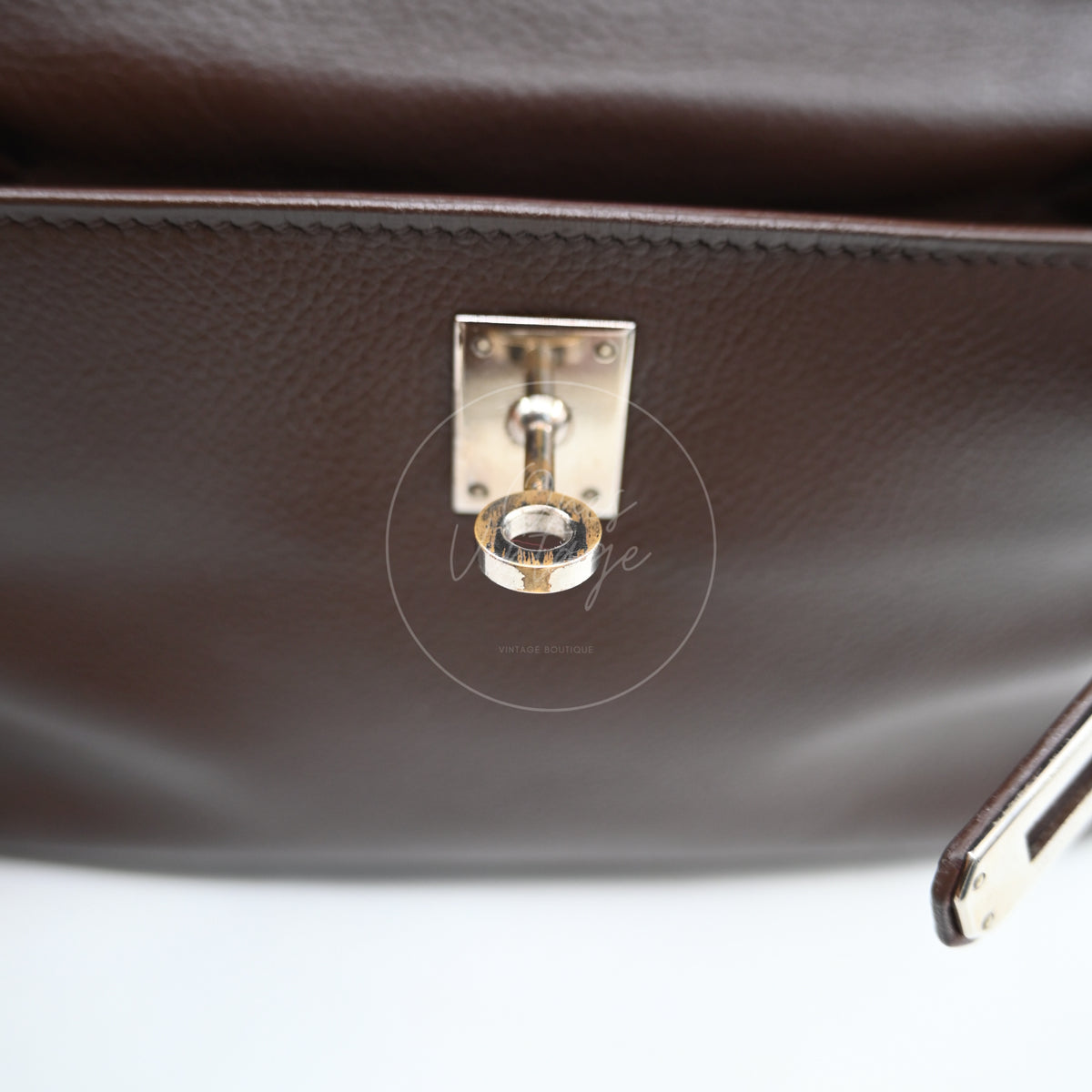 Hermès Kelly Pochette PHW Ebene Square H
