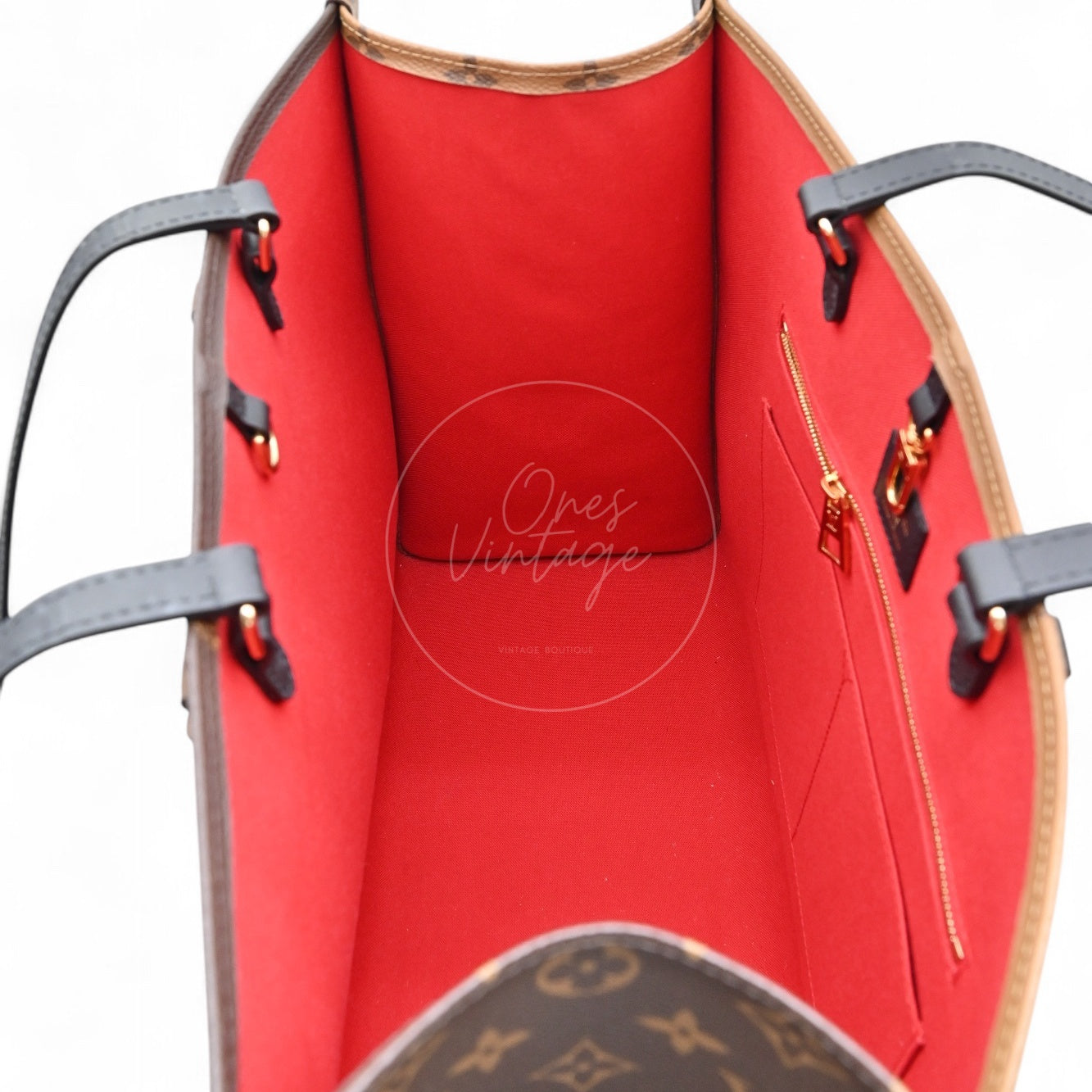 Louis Vuitton M45320 OnTheGo GM&Monogram 2Way Bag Brown