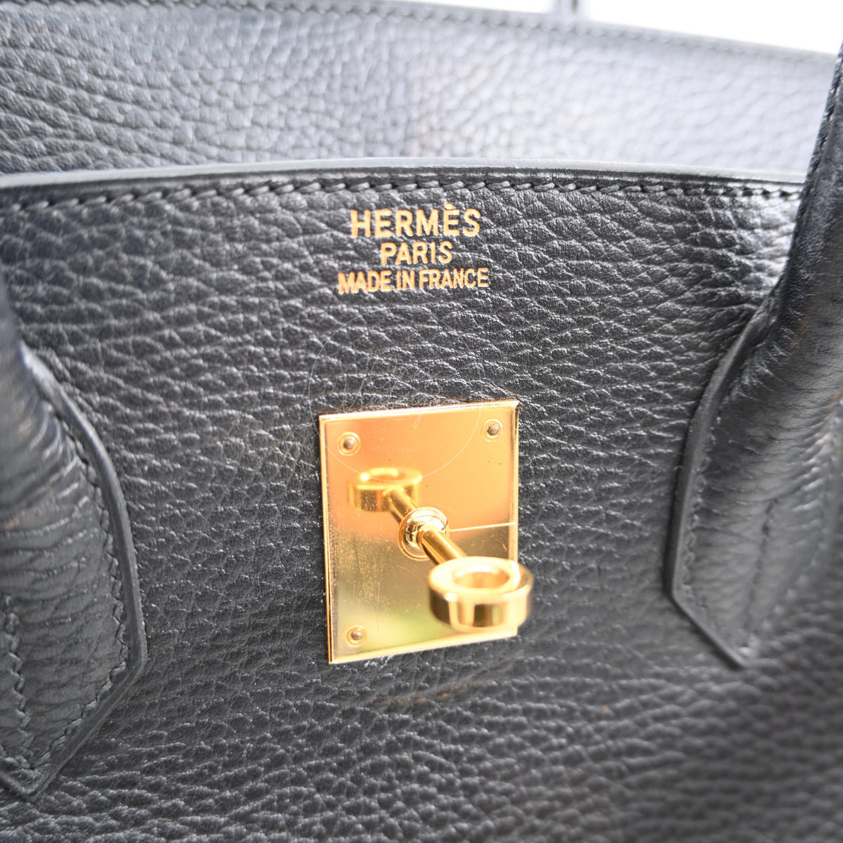 Hermès Togo Birkin 35 Black GHW Square G