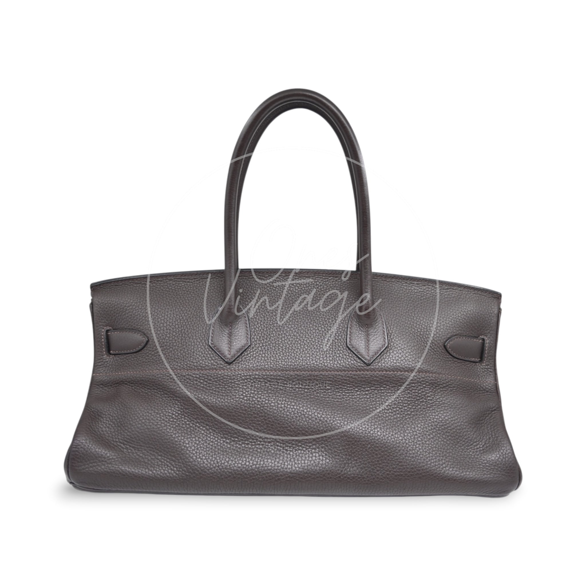 Hermes Shoulder Brikin 42 PHW Mocca Square J