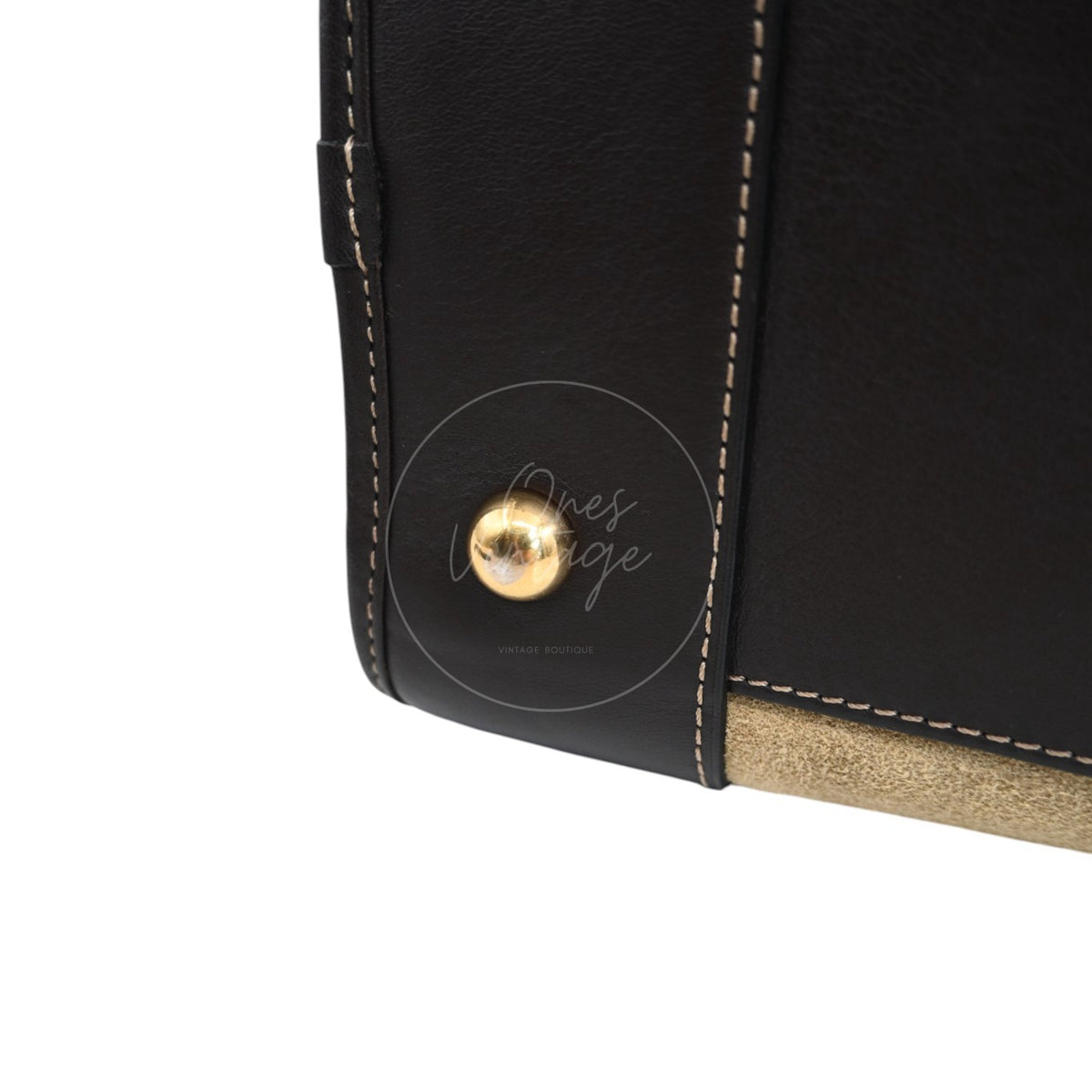 Loewe Amazona 36 Suede Calfskin Handbag Gold Brown GHW Series 05