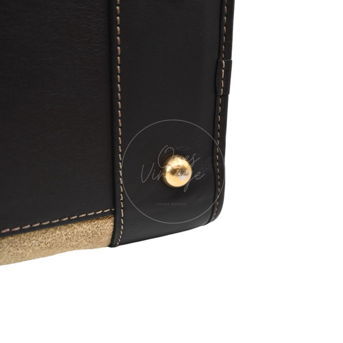 Loewe Amazona 36 Suede Calfskin Handbag Gold Brown GHW Series 05