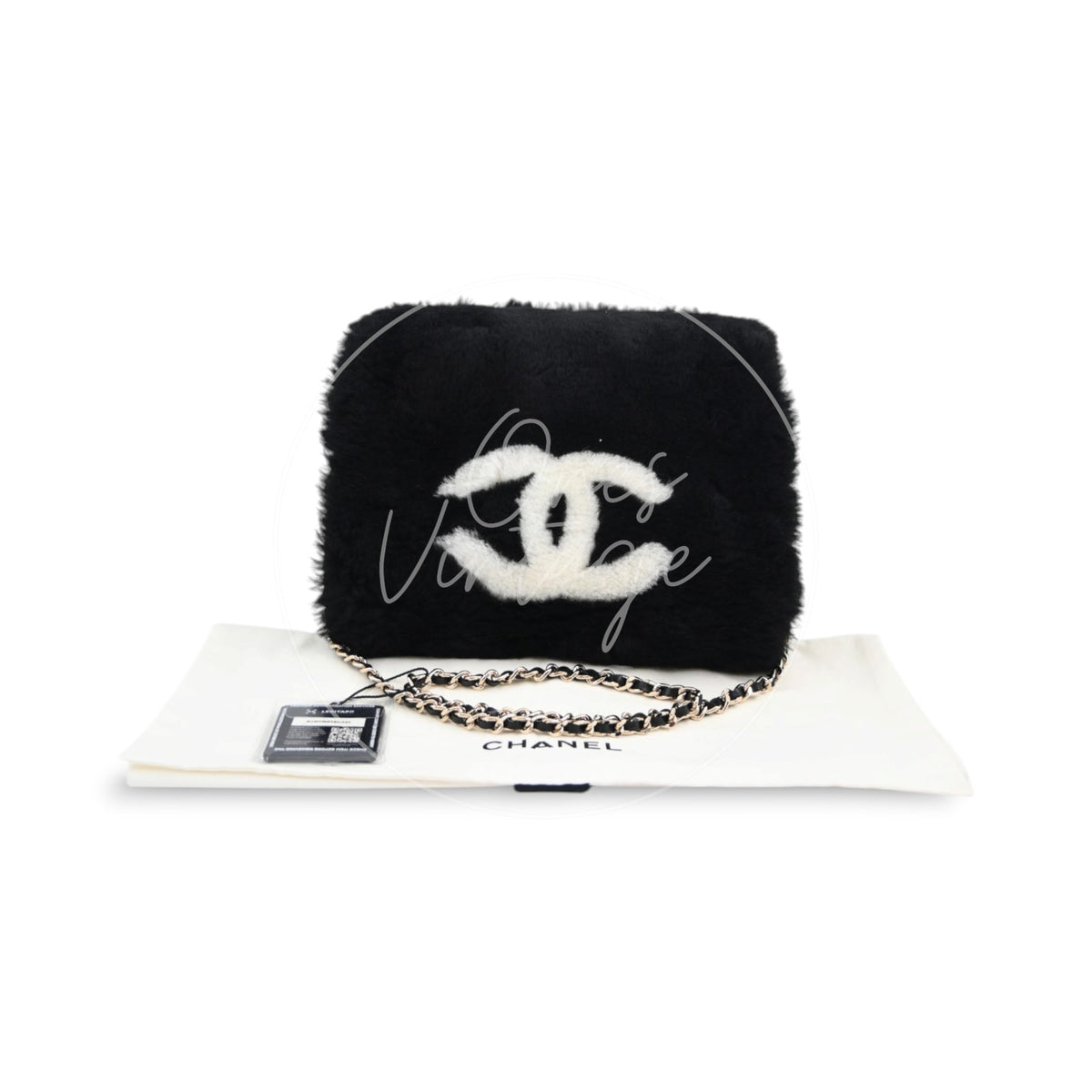 Chanel Coco Neige 25N Shearling Lambskin Muff Bag Series U3