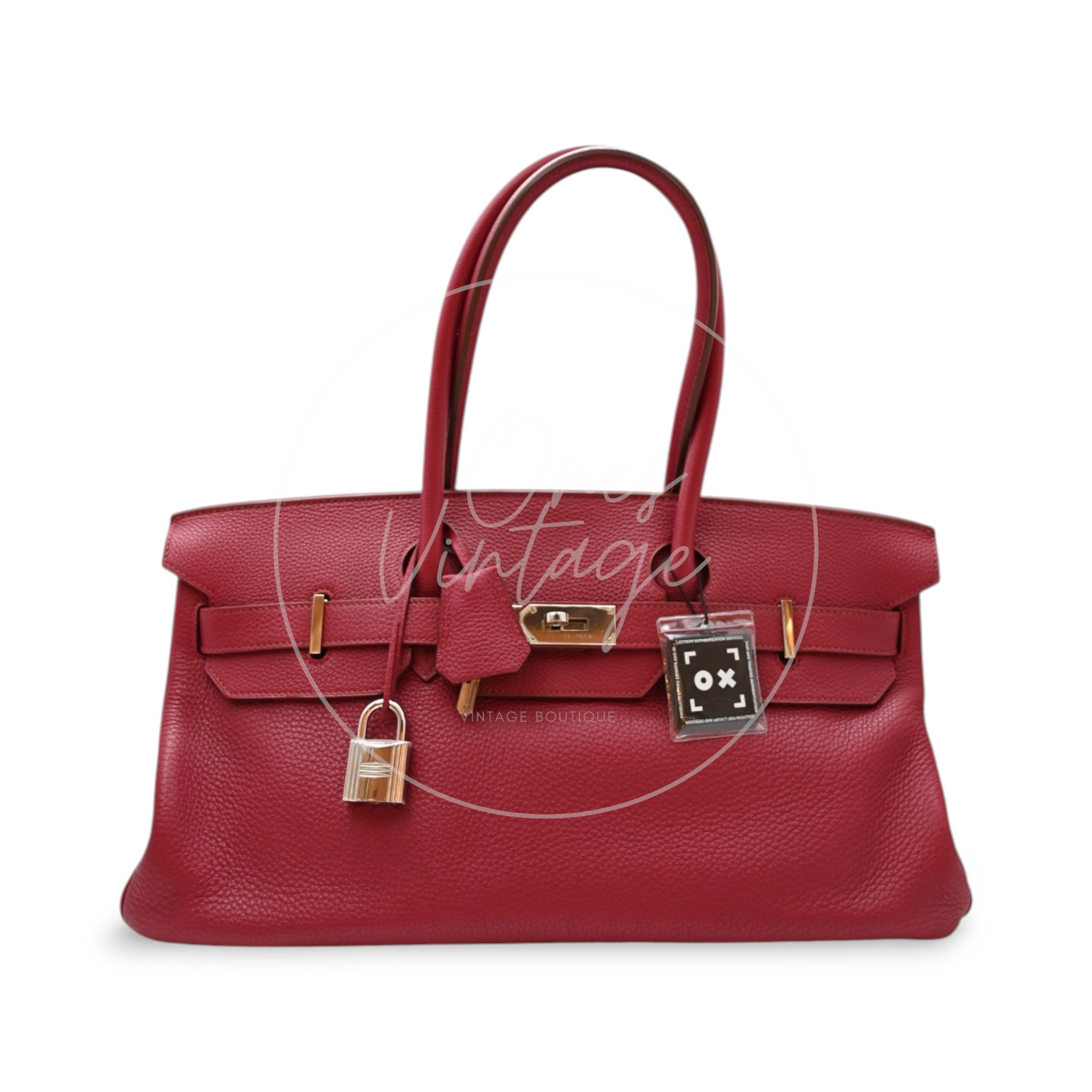 Hermès JPG Shoulder Birkin 42 PHW Rubis Square O
