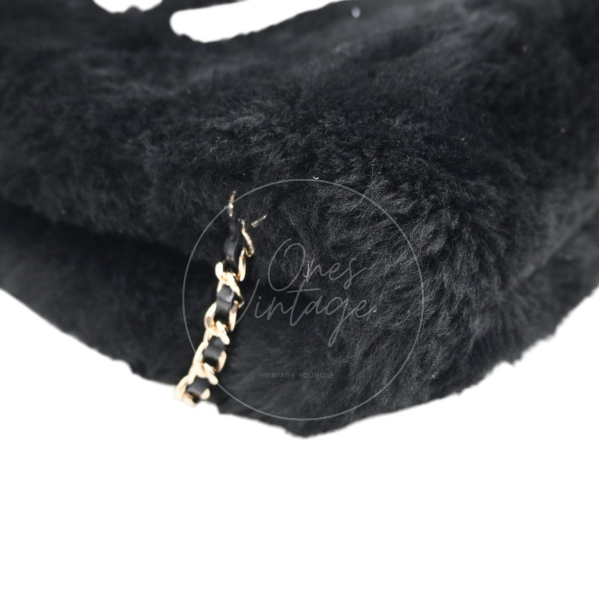 Chanel Coco Neige 25N Shearling Lambskin Muff Bag Series U3