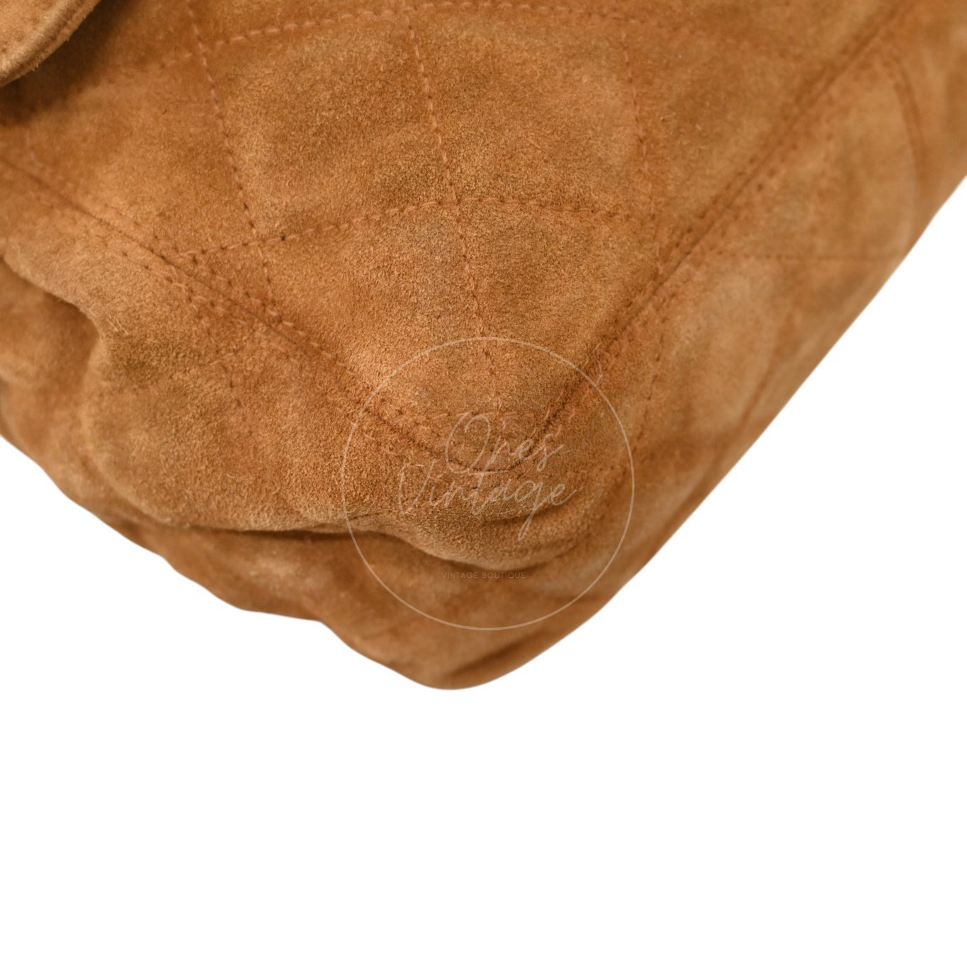 Chanel CC Logo Quilted Suede Turnlock Flap Shoulder Bag GHW Brown Series 4
