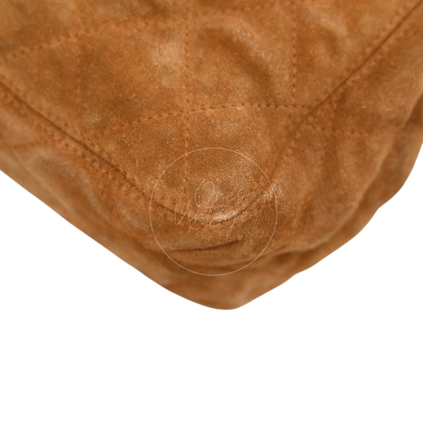 Chanel CC Logo Quilted Suede Turnlock Flap Shoulder Bag GHW Brown Series 4