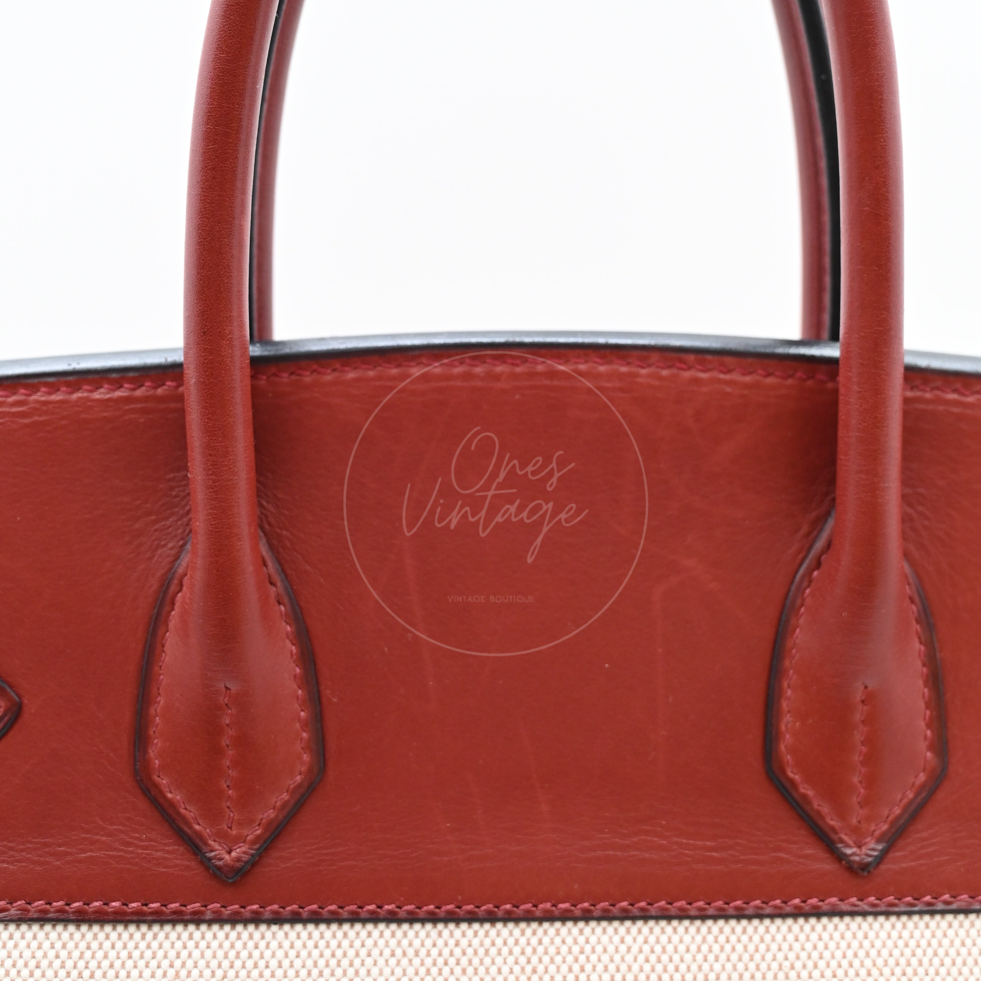 Hermes Birkin 30 Rouge H Swift Toile GHW Square F