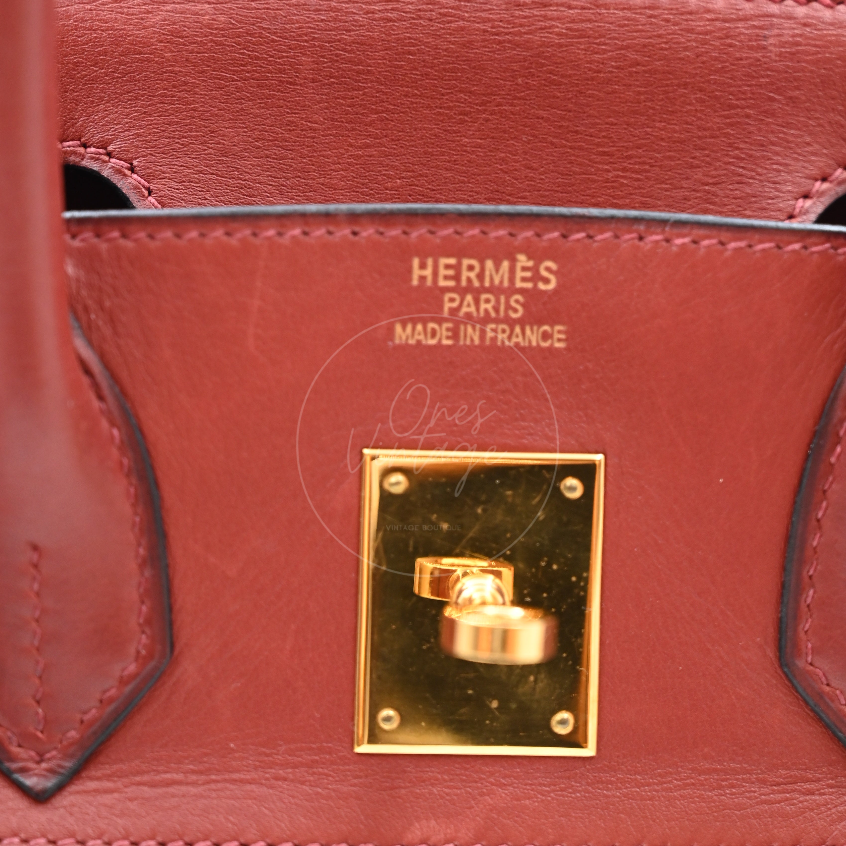 Hermes Birkin 30 Rouge H Swift Toile GHW Square F