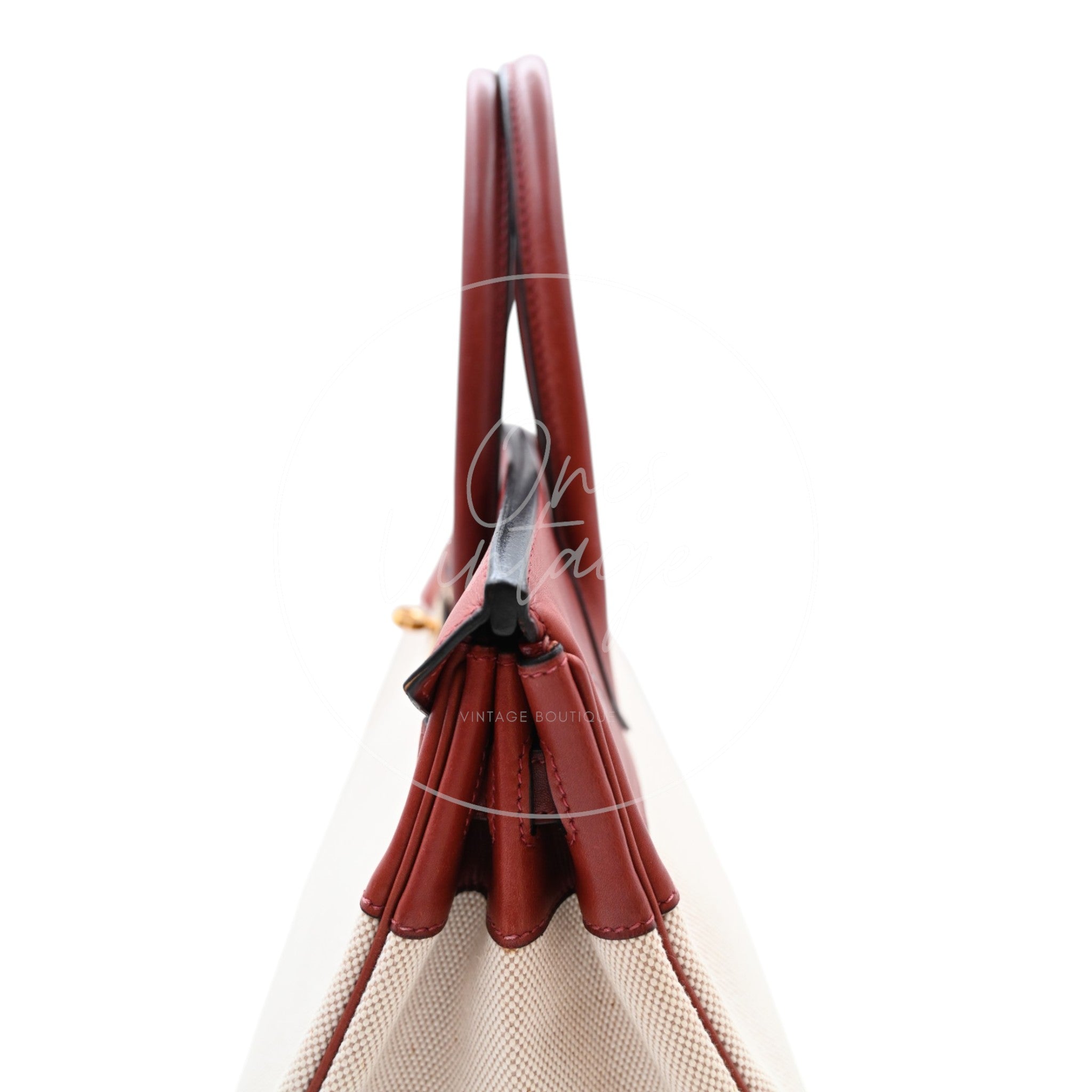 Hermes Birkin 30 Rouge H Swift Toile GHW Square F