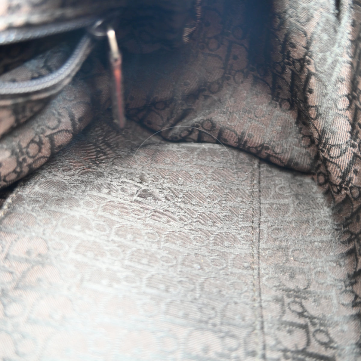 Christian Dior 2005 Suede Shearling Flight Bag Brown SHW