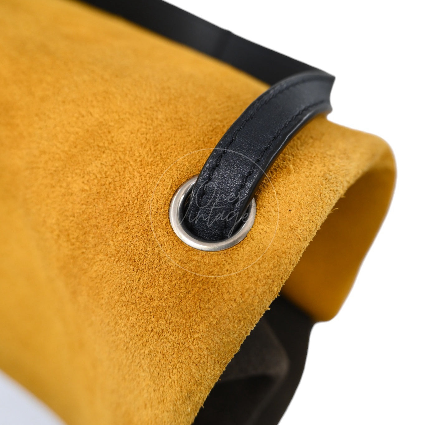 Celine All Soft Suede Leather Shoulder Bag SHW Yellow F-CU-0148
