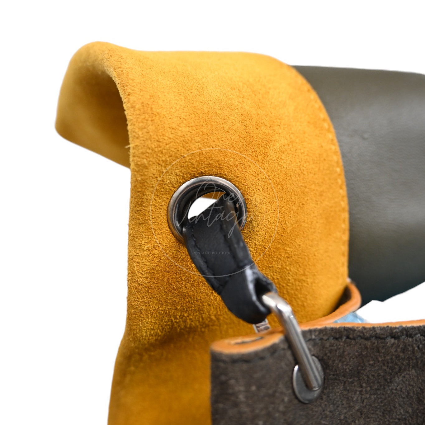 Celine All Soft Suede Leather Shoulder Bag SHW Yellow F-CU-0148