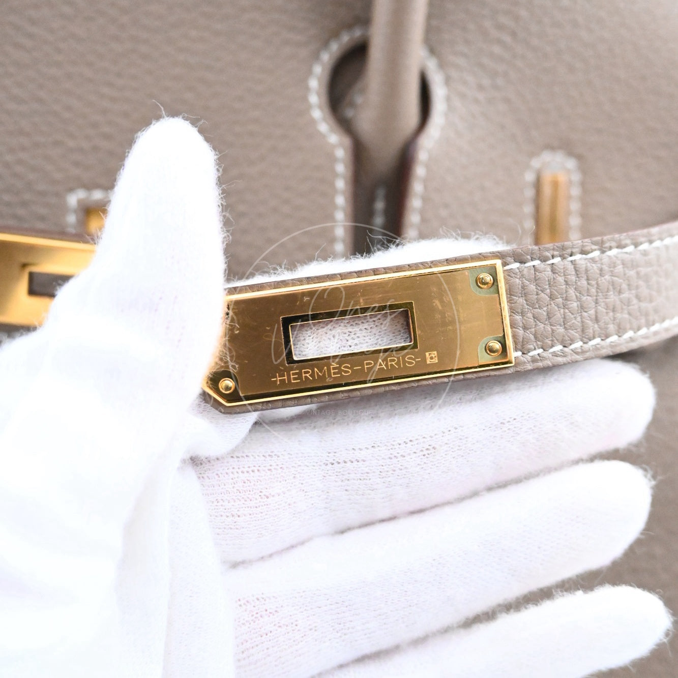 Hermes Birkin 30 Togo GHW Etoupe Stamp W