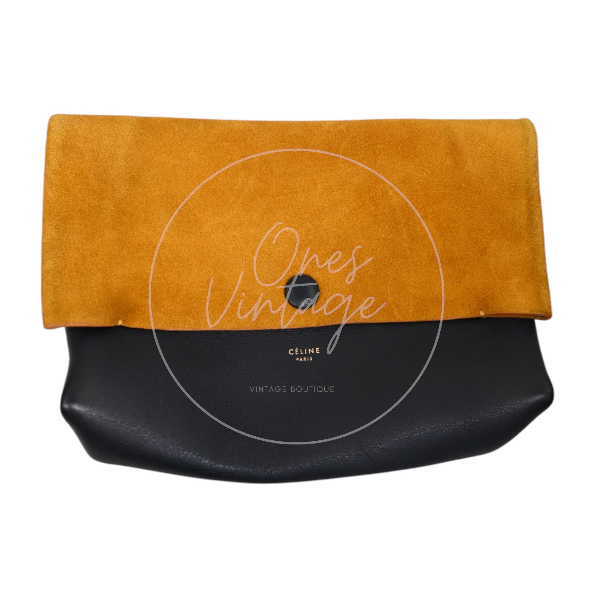 Celine All Soft Suede Leather Shoulder Bag SHW Yellow F-CU-0148