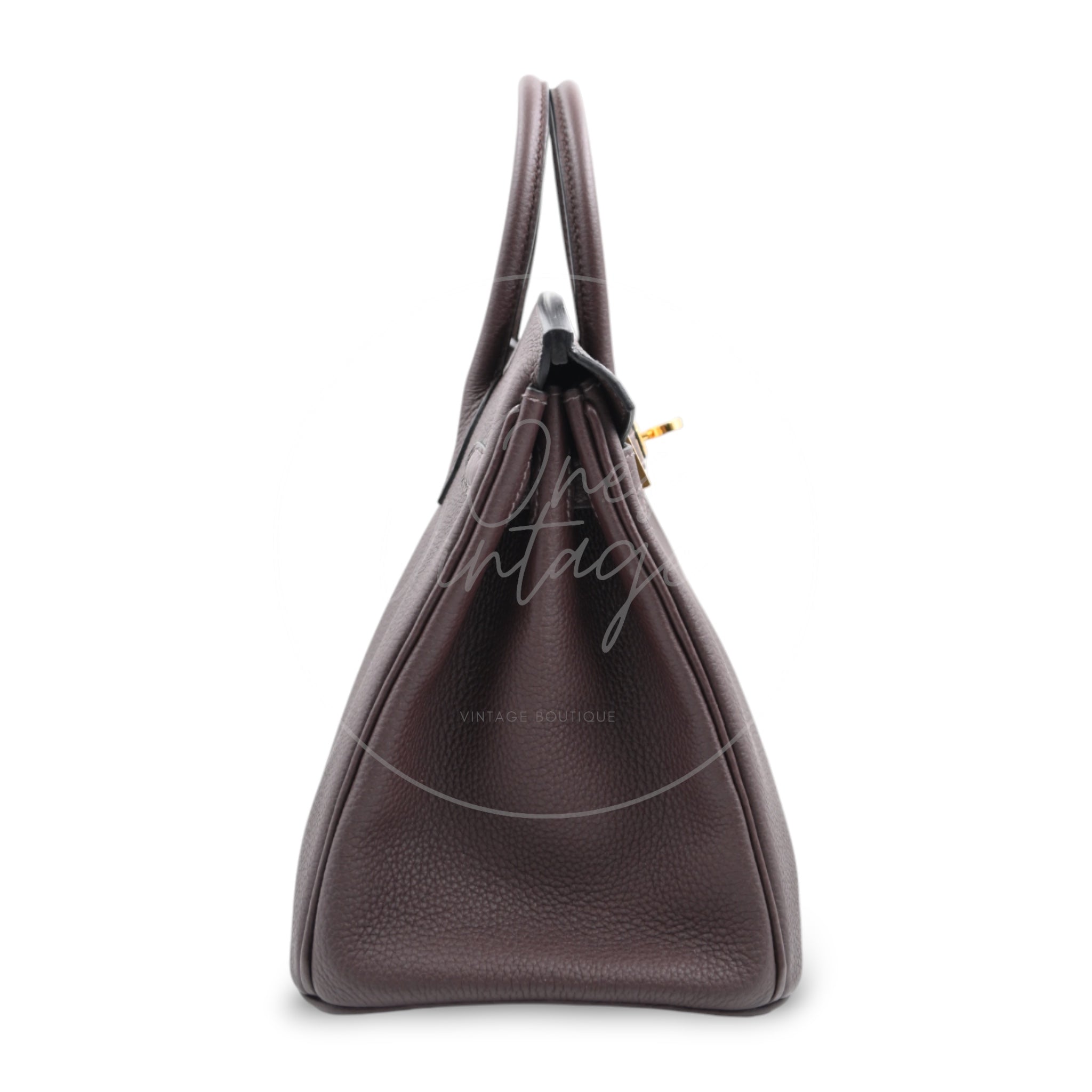 Hermes Birkin 25 Togo GHW Chocolate Stamp C