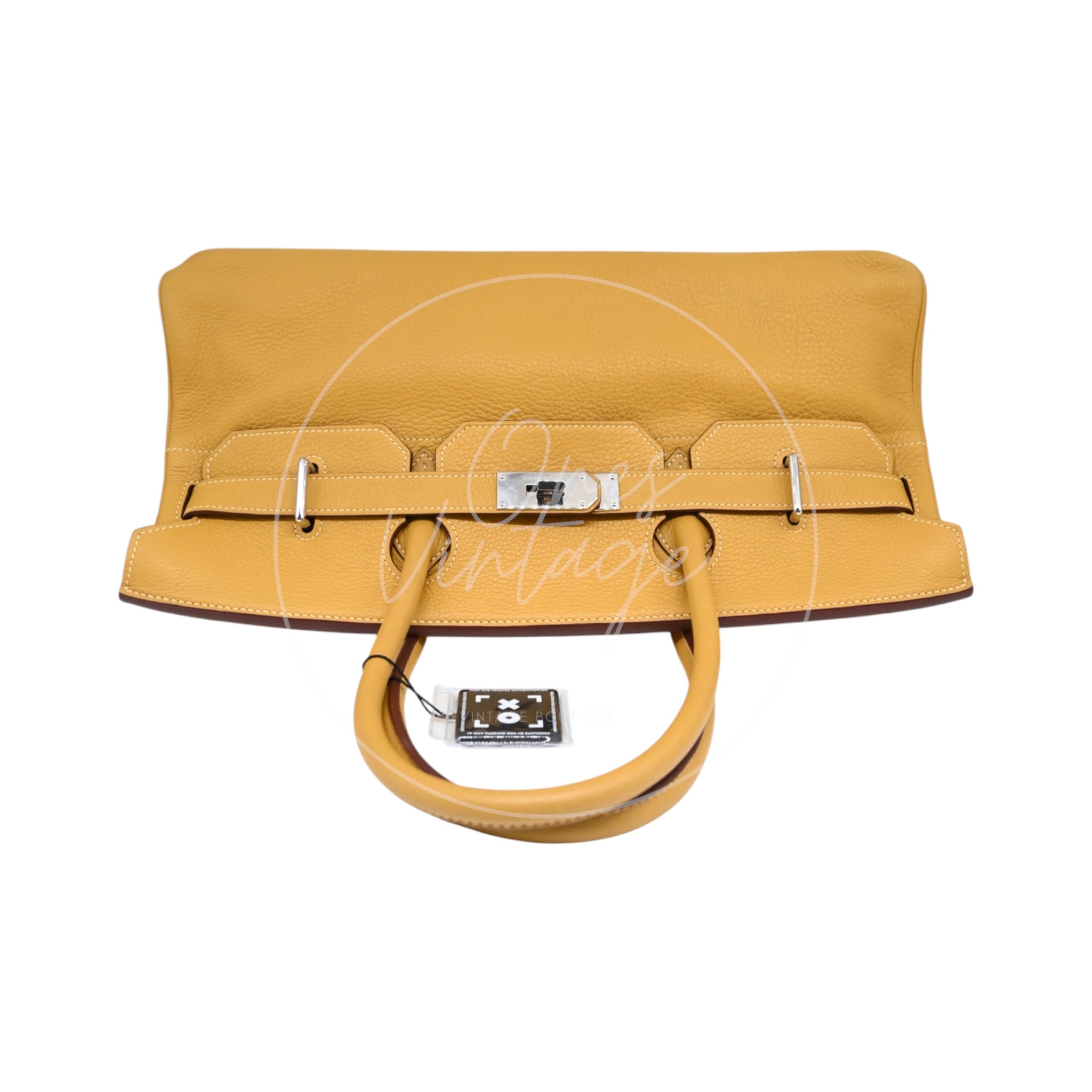 Hermes JPG Shoulder Birkin 42 Handbag PHW 2C Curry Square L