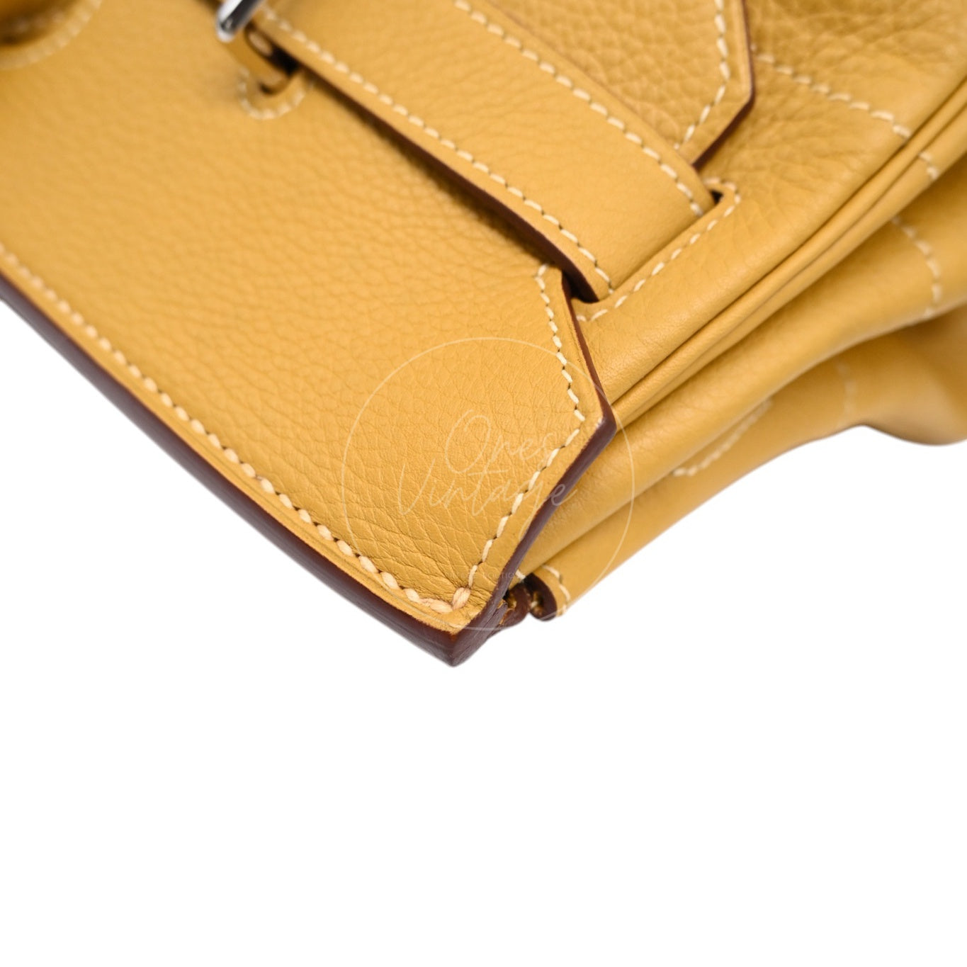 Hermes JPG Shoulder Birkin 42 Handbag PHW 2C Curry Square L