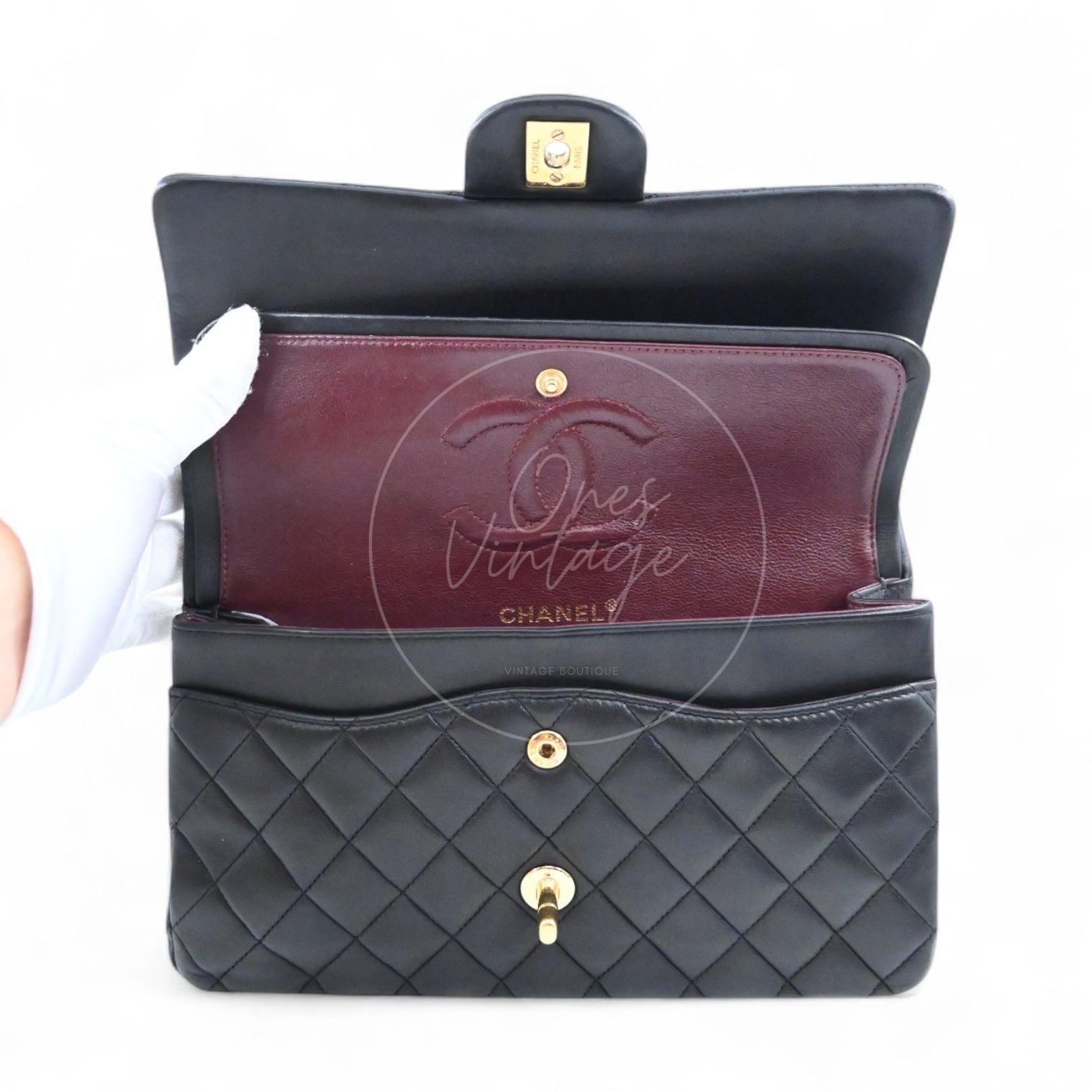 Chanel Classic Lambskin CF25 Bag GHW Black Series 13