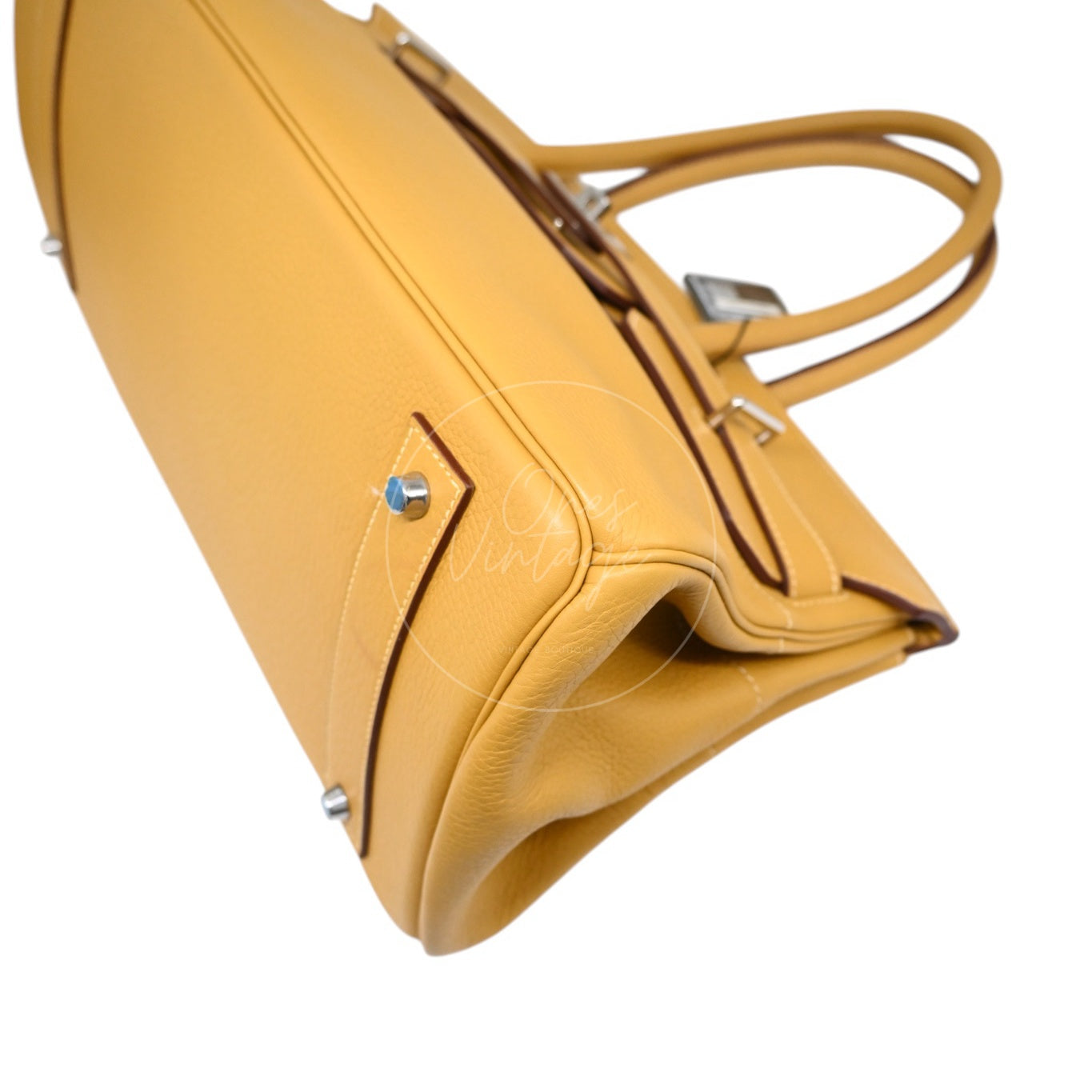 Hermes JPG Shoulder Birkin 42 Handbag PHW 2C Curry Square L