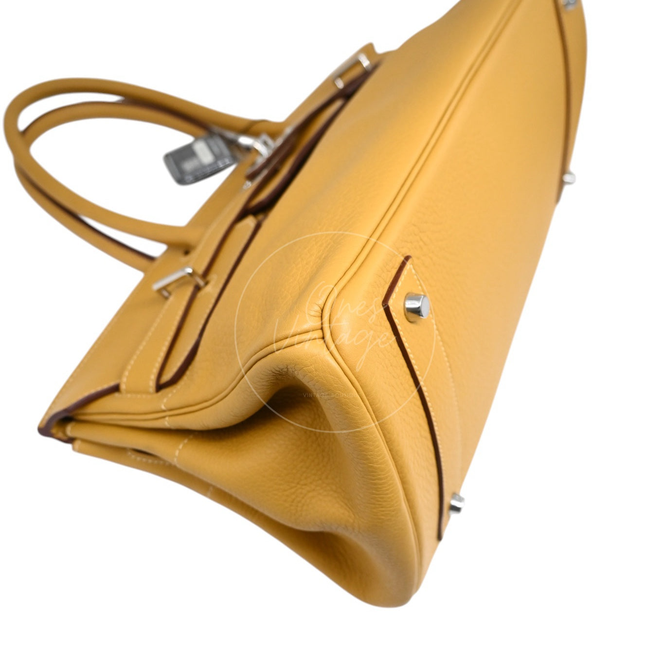 Hermes JPG Shoulder Birkin 42 Handbag PHW 2C Curry Square L