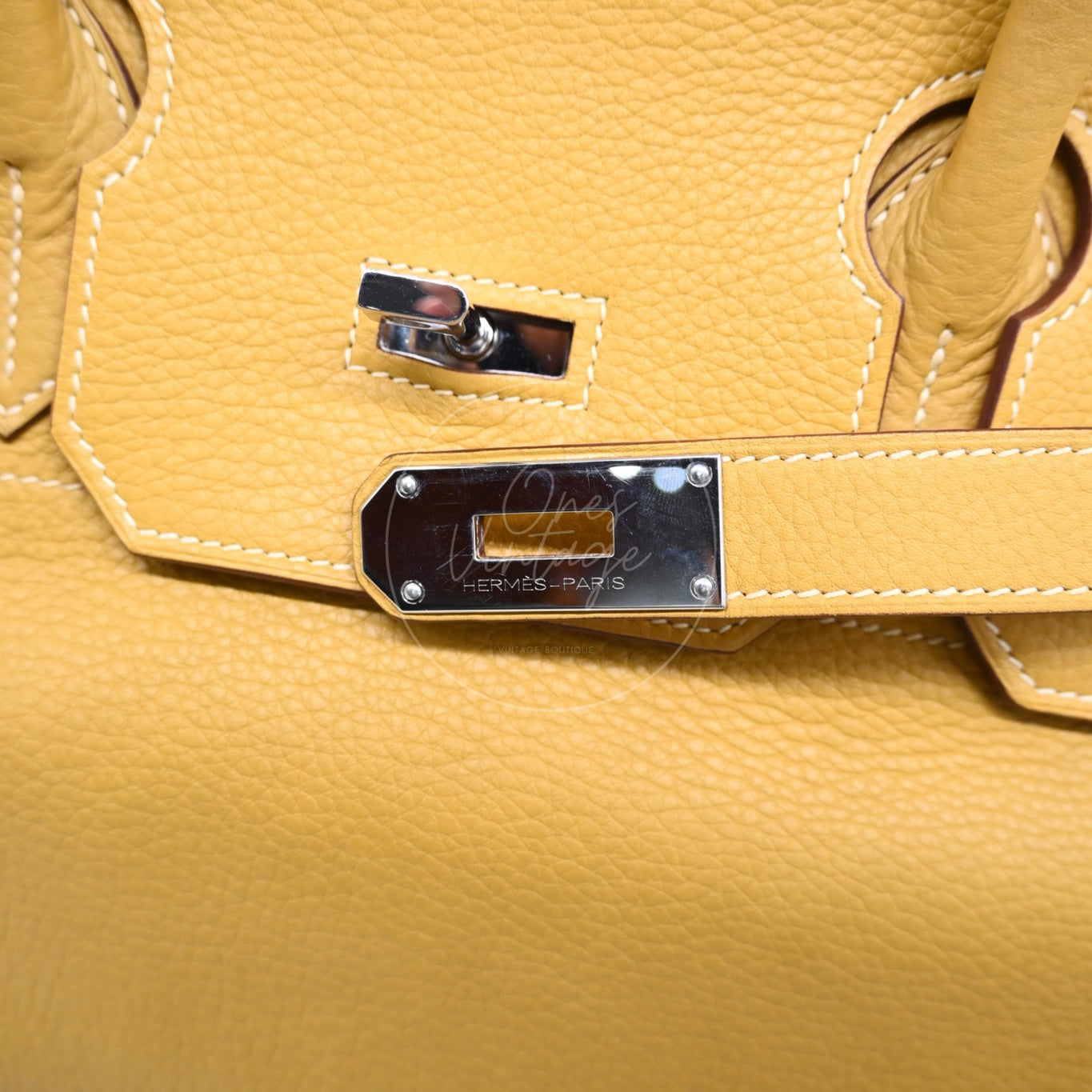 Hermes JPG Shoulder Birkin 42 Handbag PHW 2C Curry Square L