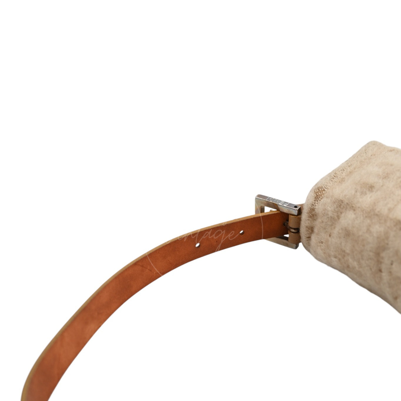 Fendi Zucca Baguette Wool and Leather PHW Beige