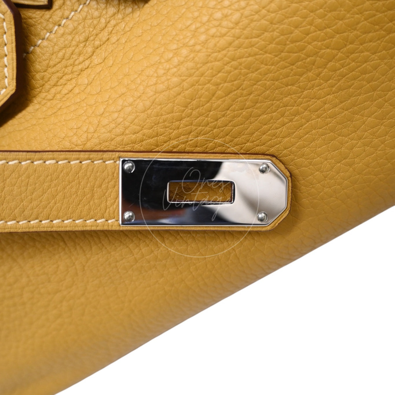 Hermes JPG Shoulder Birkin 42 Handbag PHW 2C Curry Square L