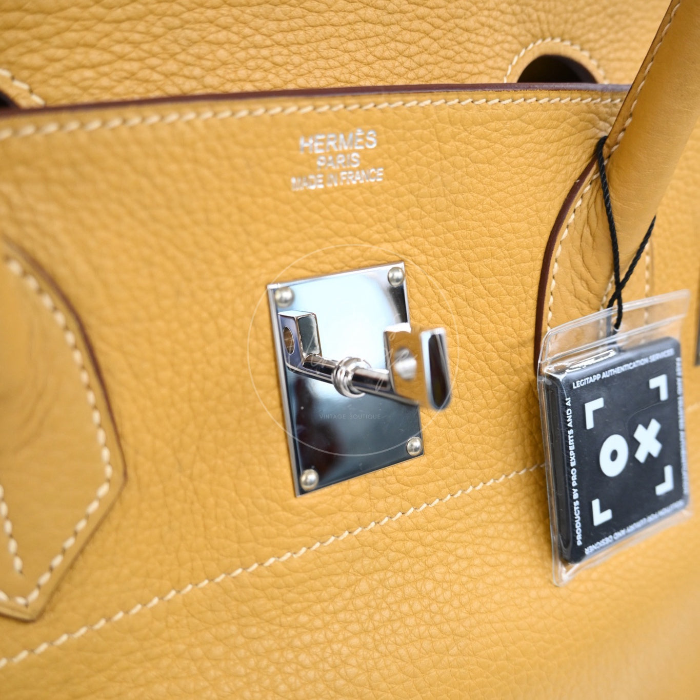 Hermes JPG Shoulder Birkin 42 Handbag PHW 2C Curry Square L
