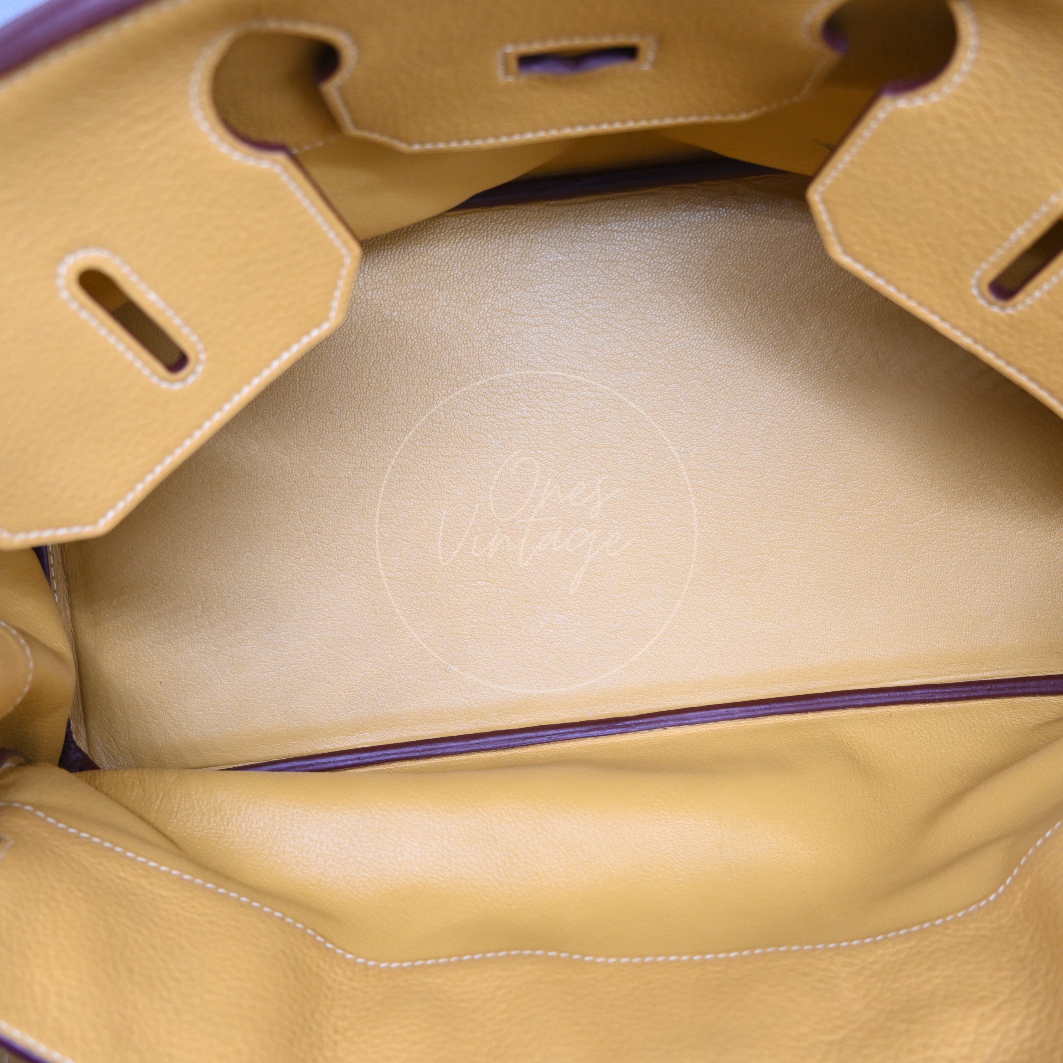 Hermes JPG Shoulder Birkin 42 Handbag PHW 2C Curry Square L