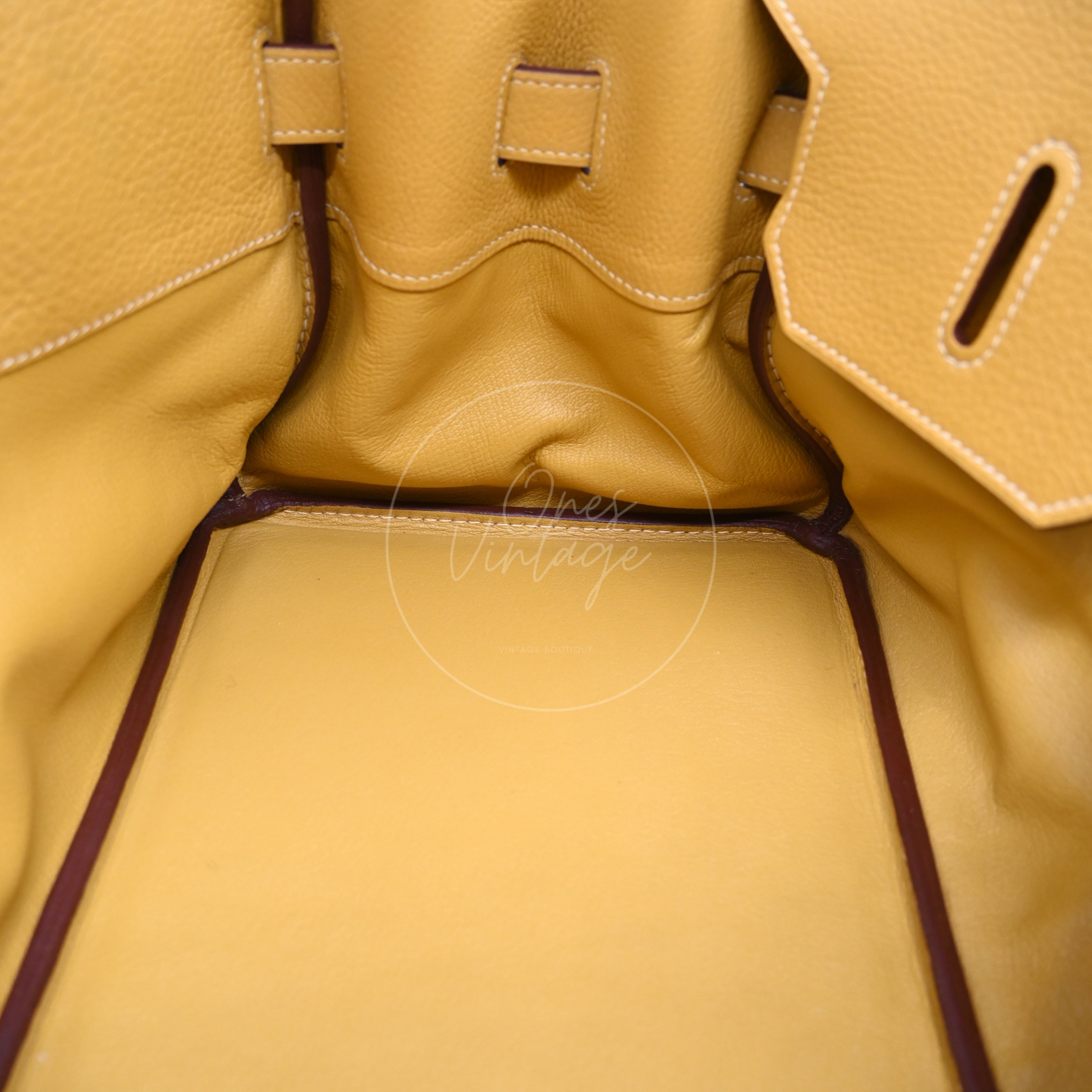 Hermes JPG Shoulder Birkin 42 Handbag PHW 2C Curry Square L