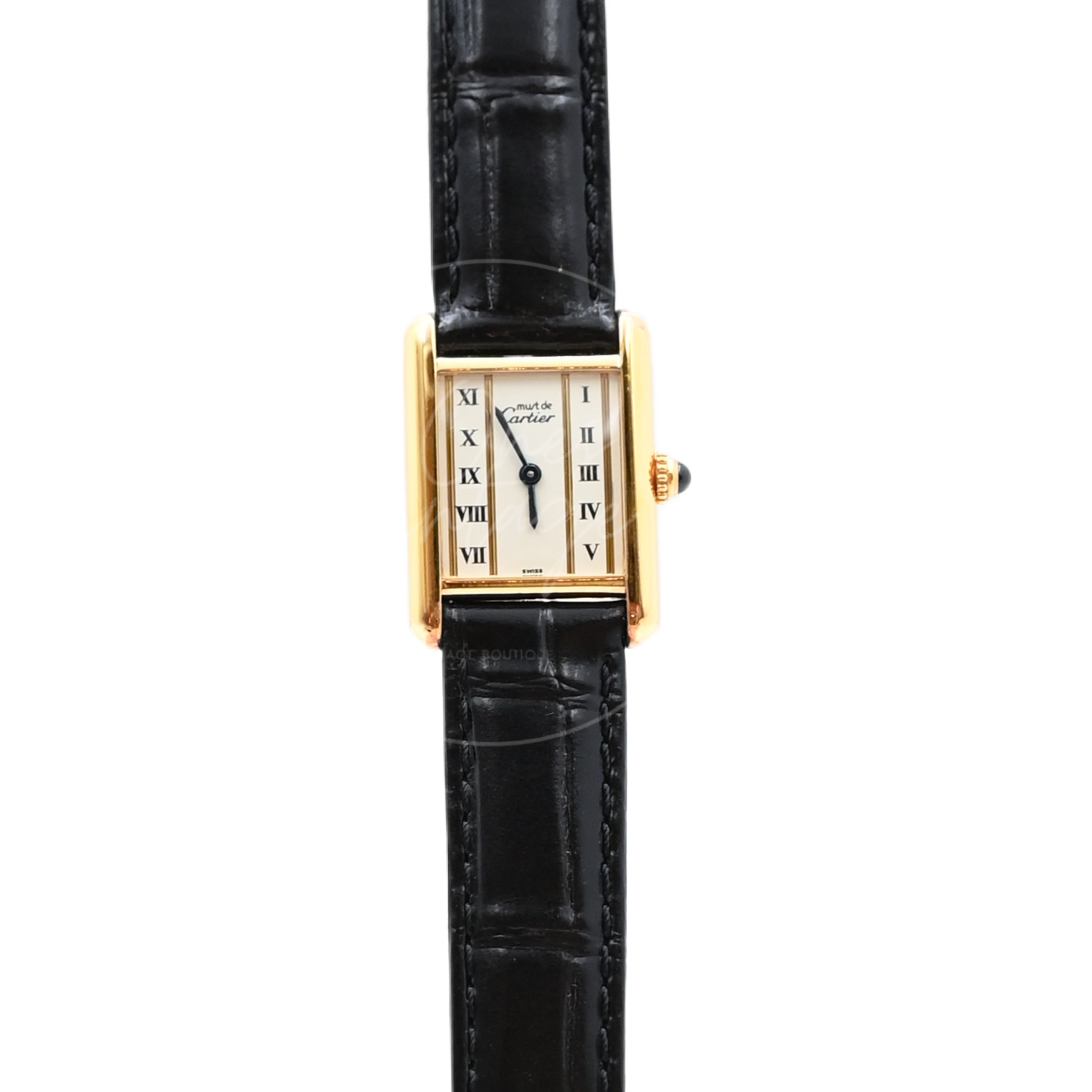 Cartier Must De Tank Quartz Ivory Columm Roman Dial