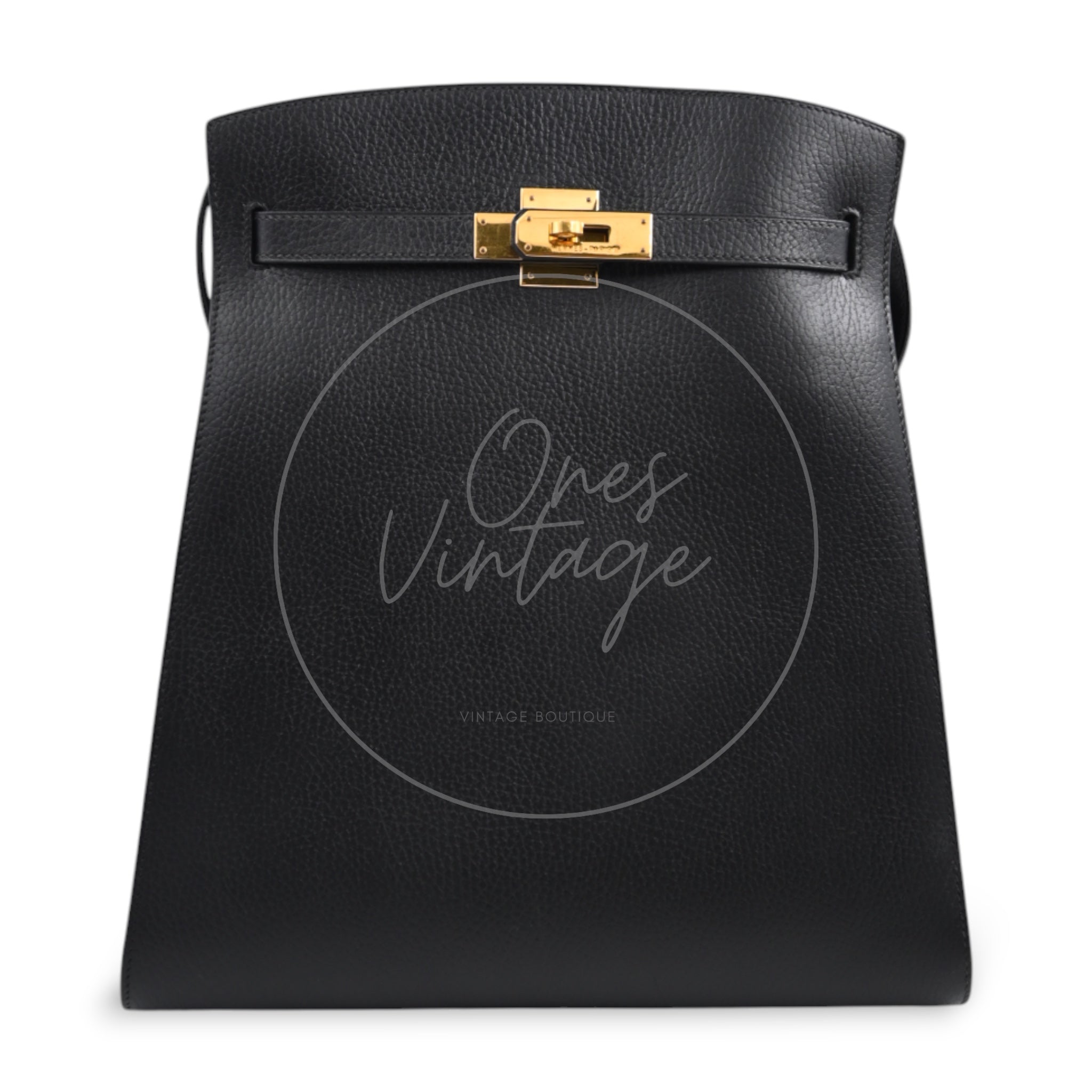 Hermes Ardennes Kelly Sport GM GHW Black Circle Z