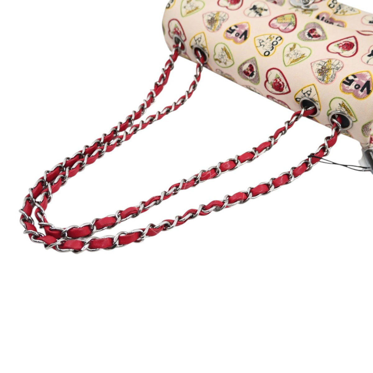 Chanel Classic Coco Heart Motif Limited Edition Canvas Flap Bag Multicolor SHW Series 10