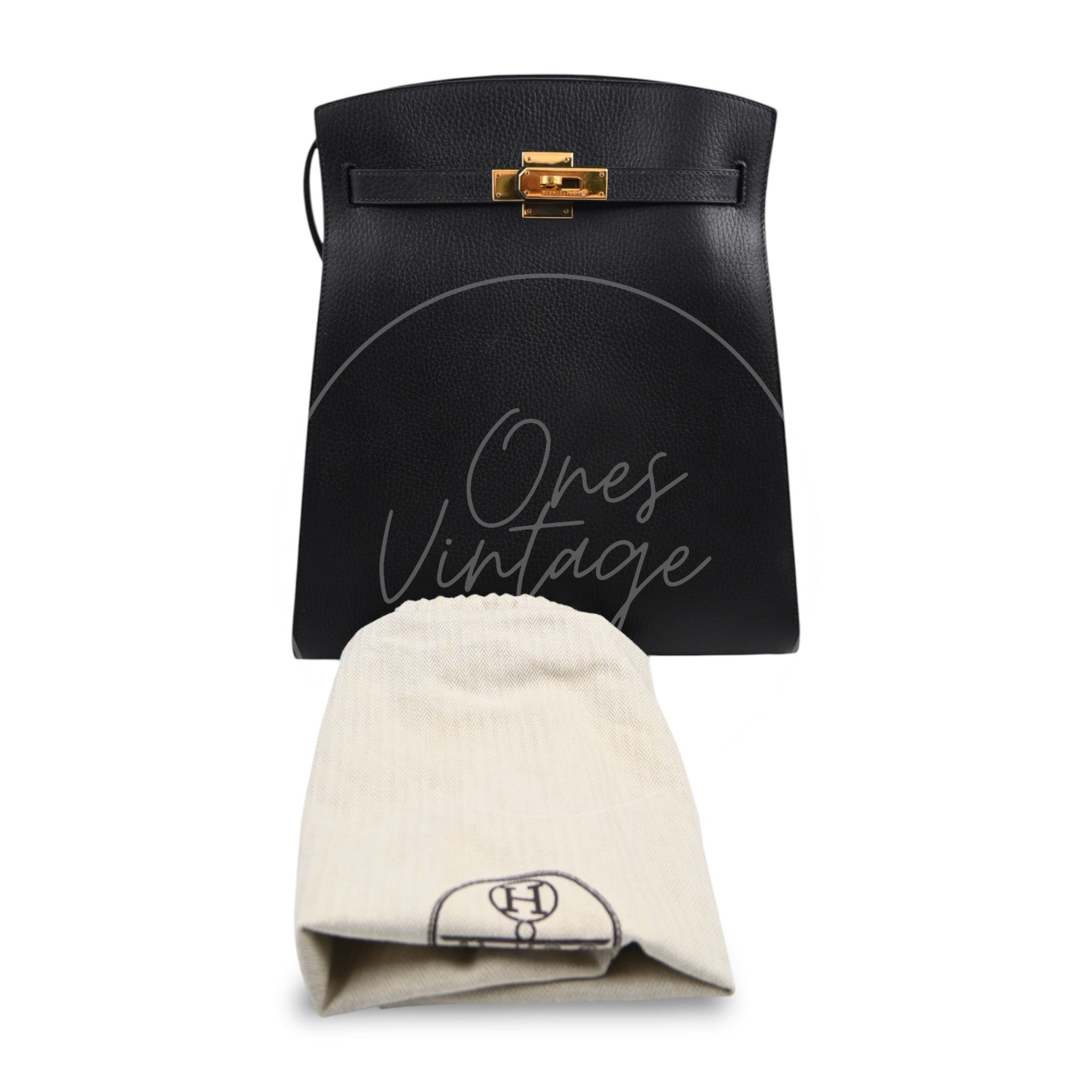 Hermes Ardennes Kelly Sport GM GHW Black Circle Z