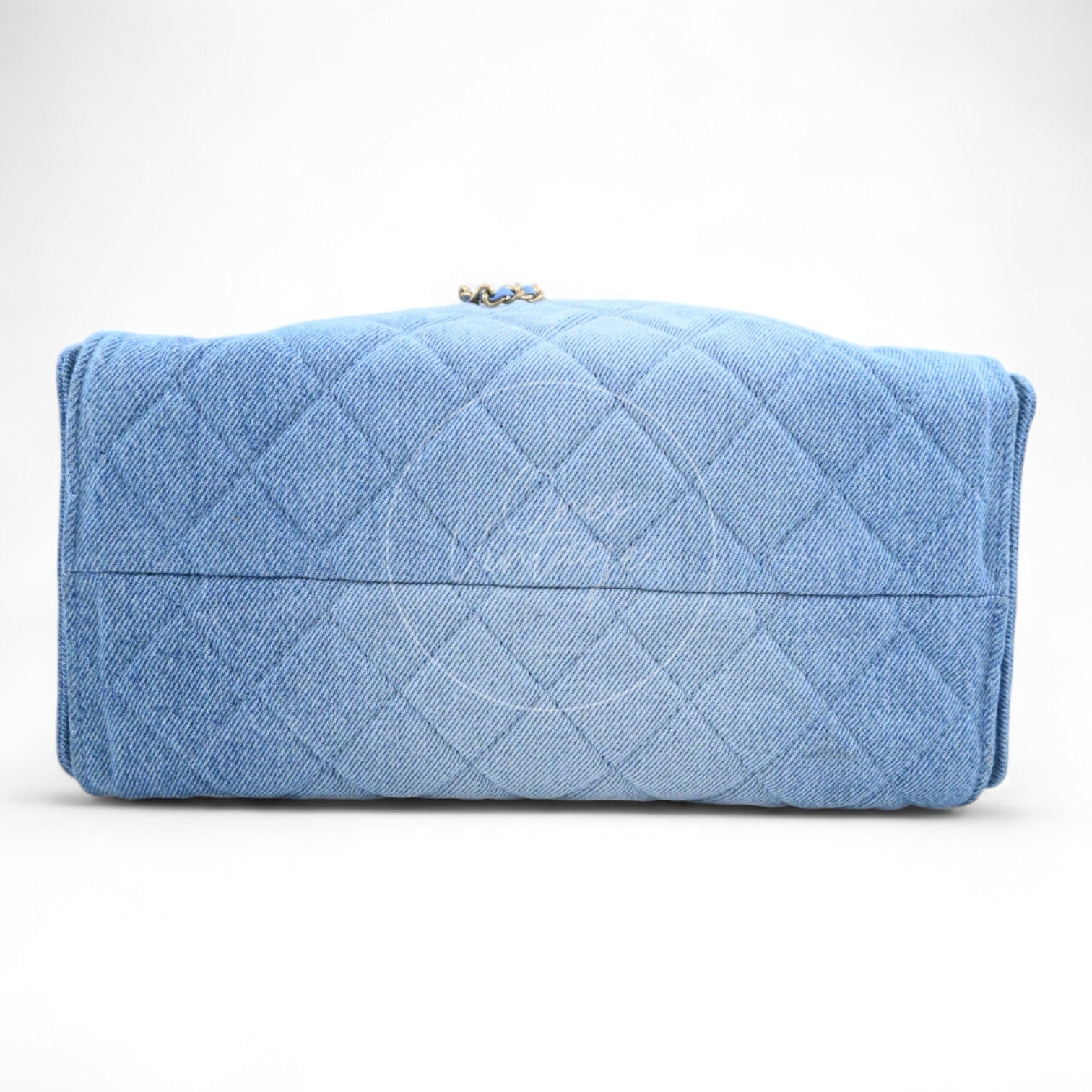 Chanel 25 Small Washed-Denim Shoulder Bag GHW Blue 2025
