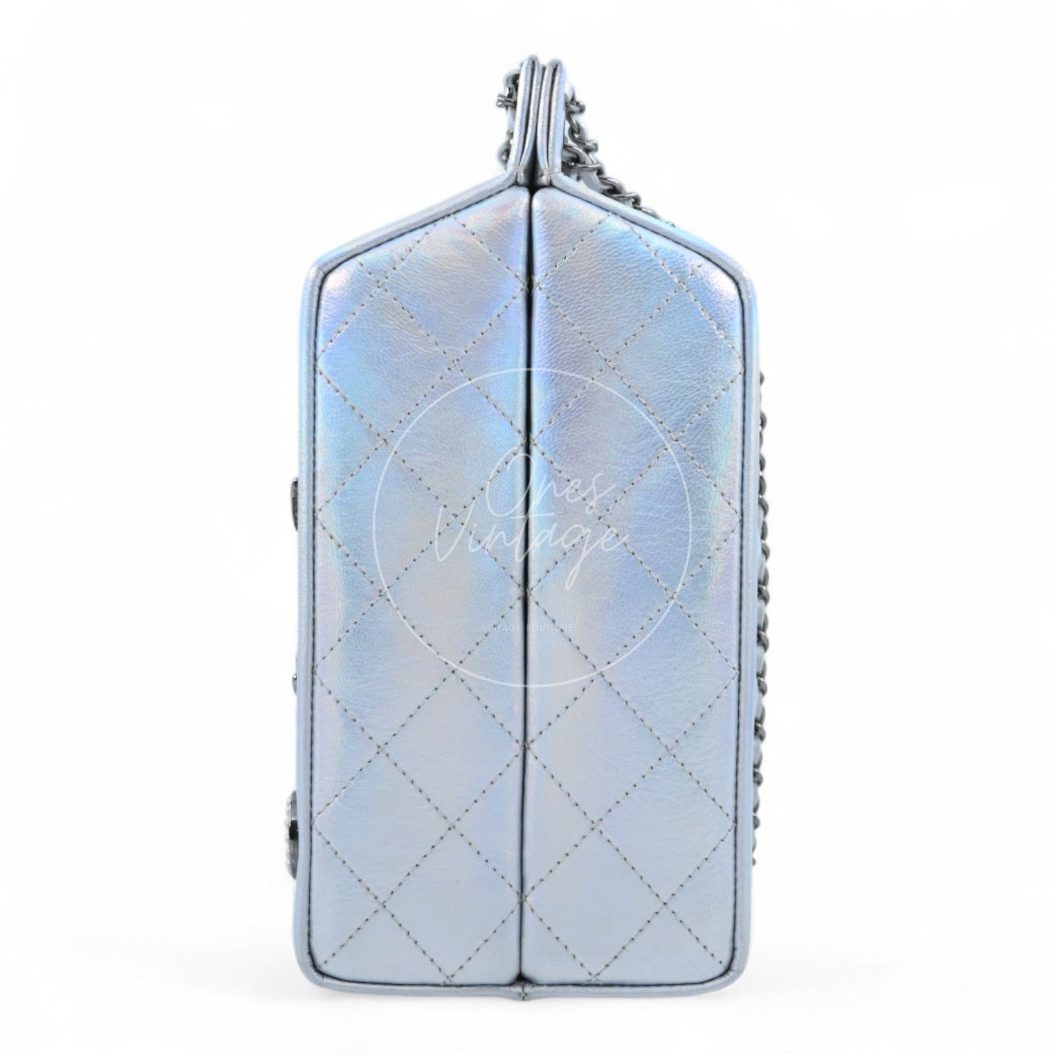 Chanel Milk Carton Goatskin SHW Iridescent Silver Series 20
