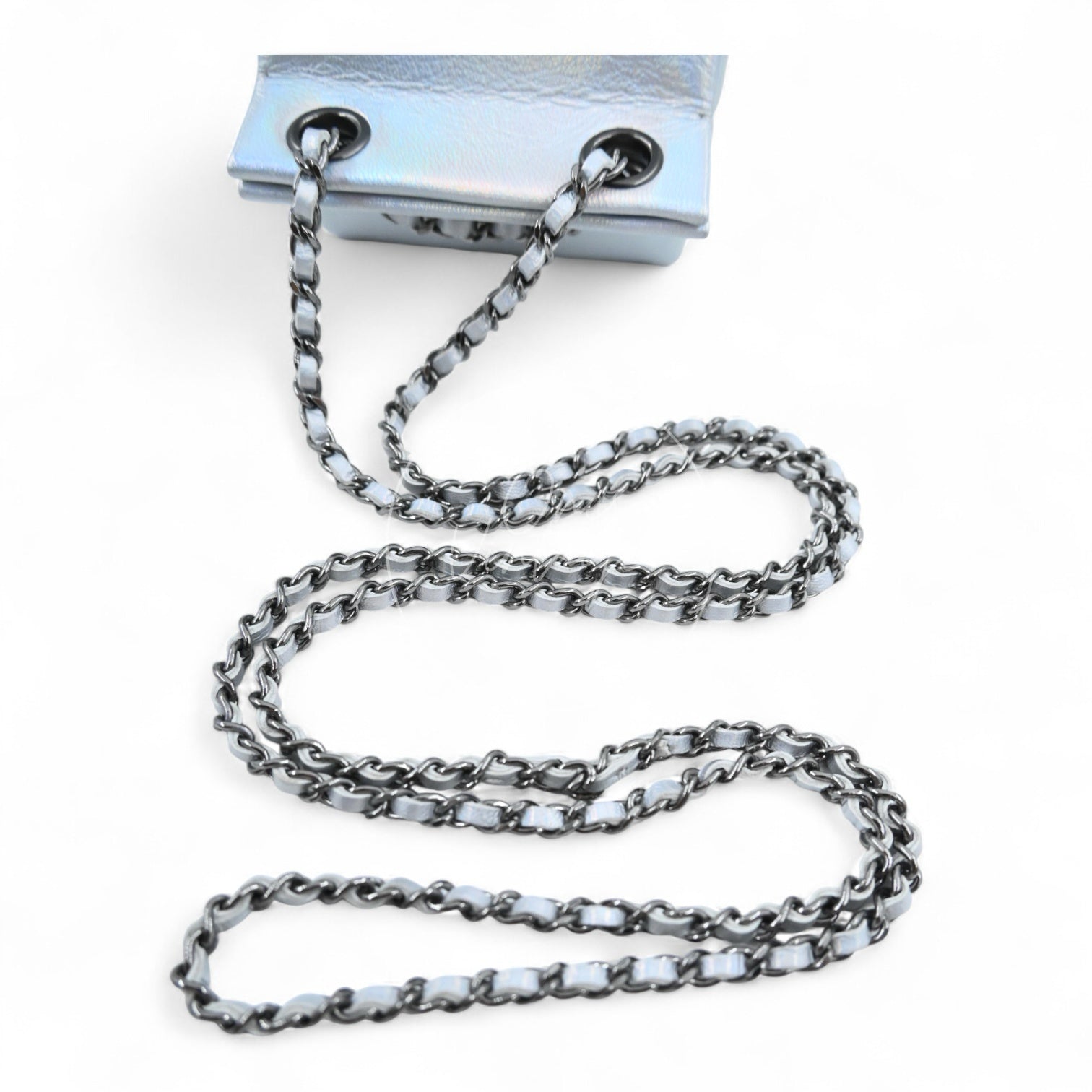 Chanel Milk Carton Goatskin SHW Iridescent Silver Series 20